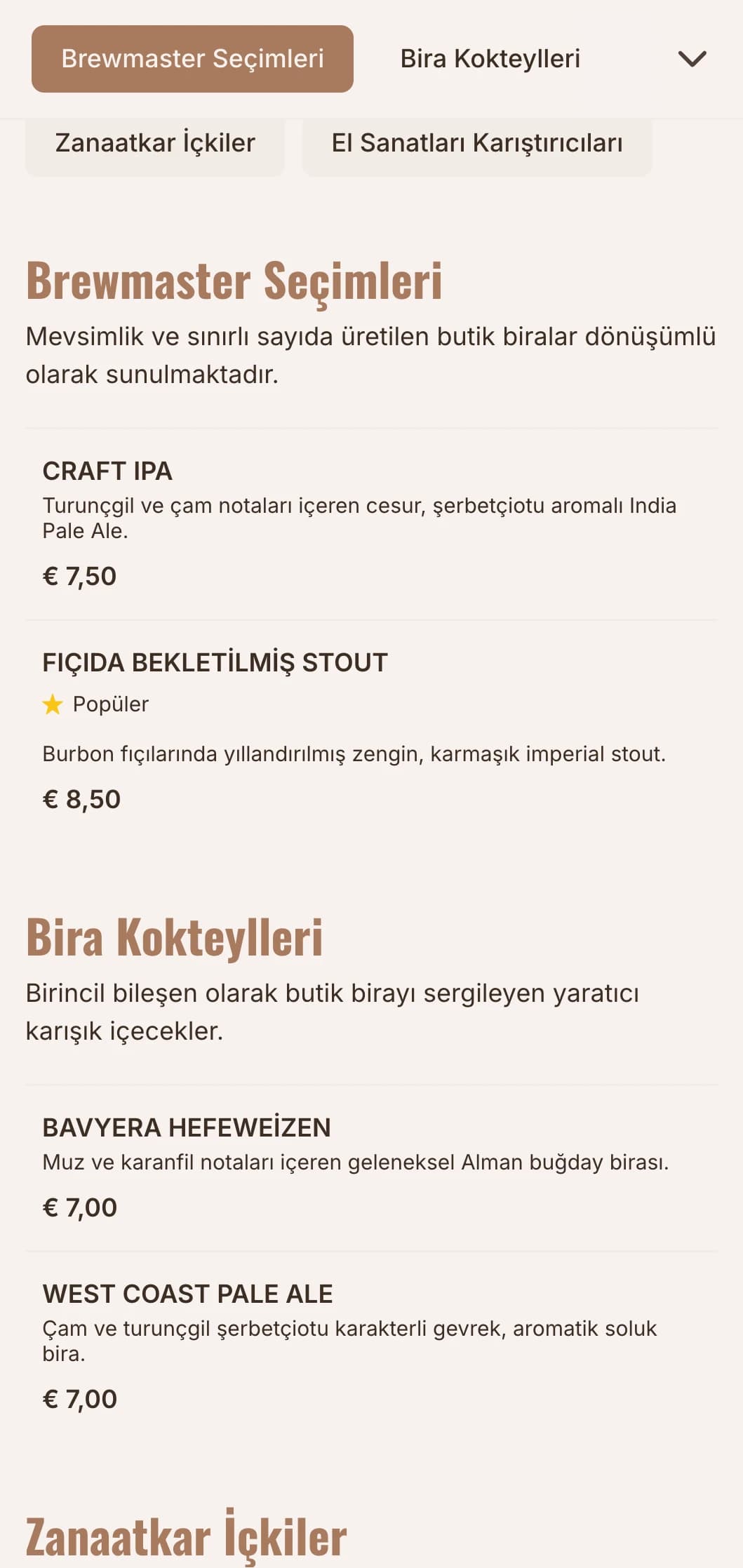 Butik bira taproomları için endüstriyel unsurlar içeren sıcak turuncu tasarım.
