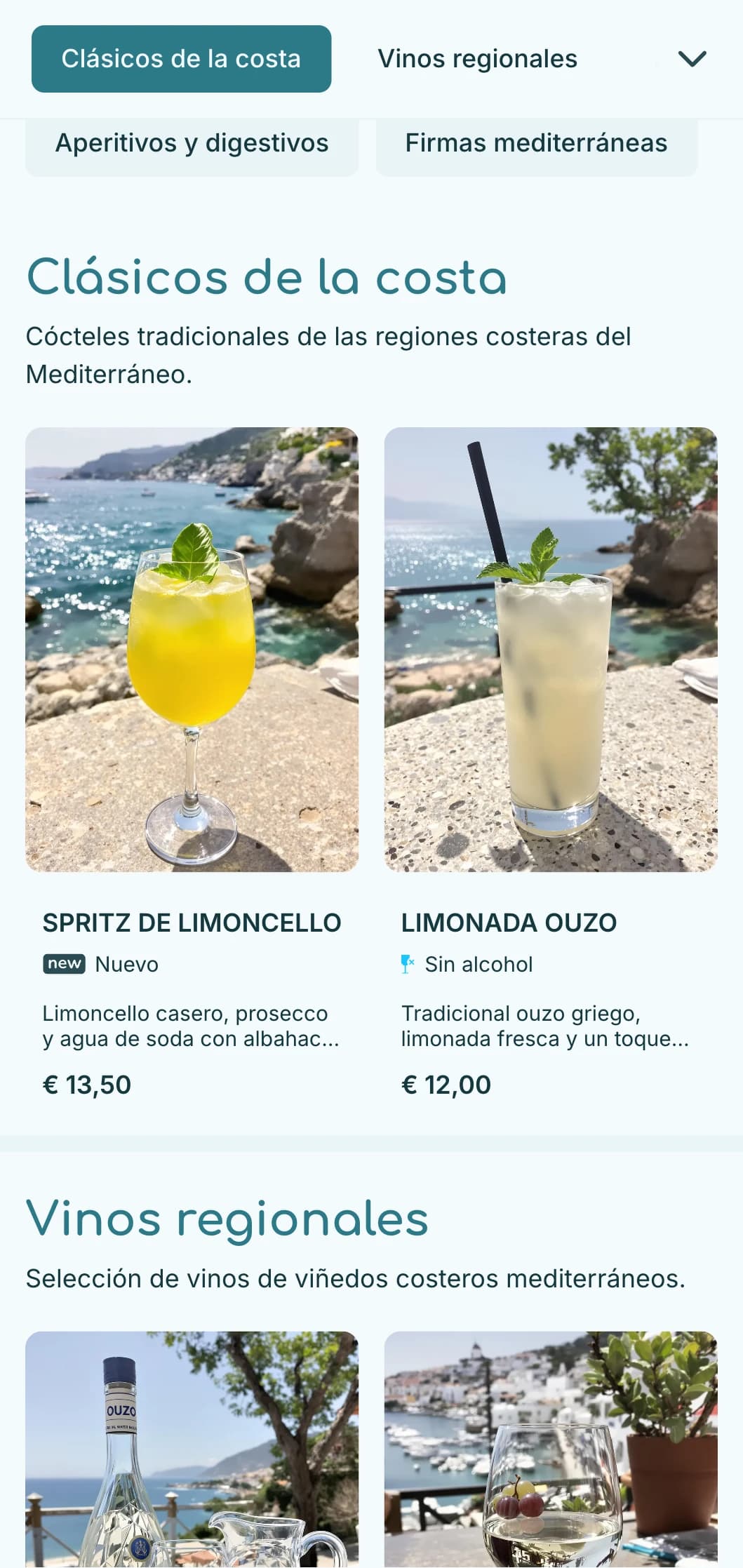 Paleta azul refrescante inspirada en las aguas mediterráneas para lugares costeros.