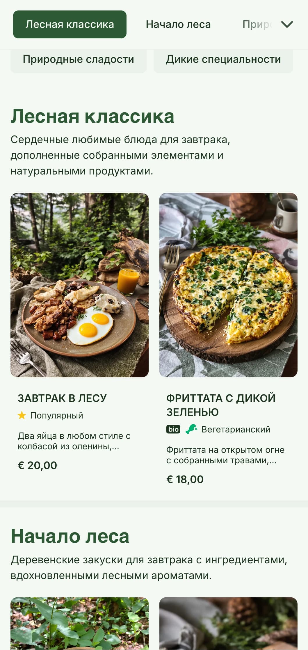Варианты завтрака в деревенском стиле с использованием собранных элементов и естественной подачи, вдохновленные лесной эстетикой.