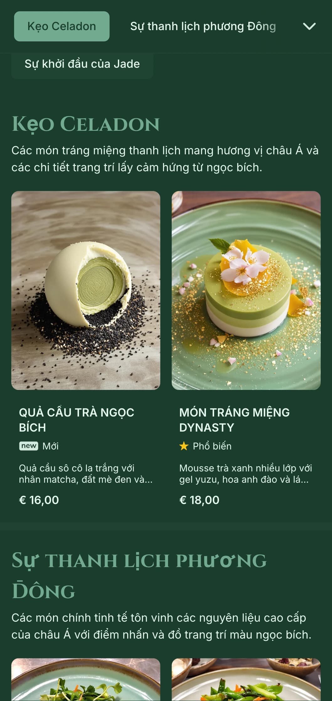 Ý tưởng tinh tế lấy cảm hứng từ châu Á với tông màu xanh ngọc bích và các yếu tố phương Đông tinh tế.