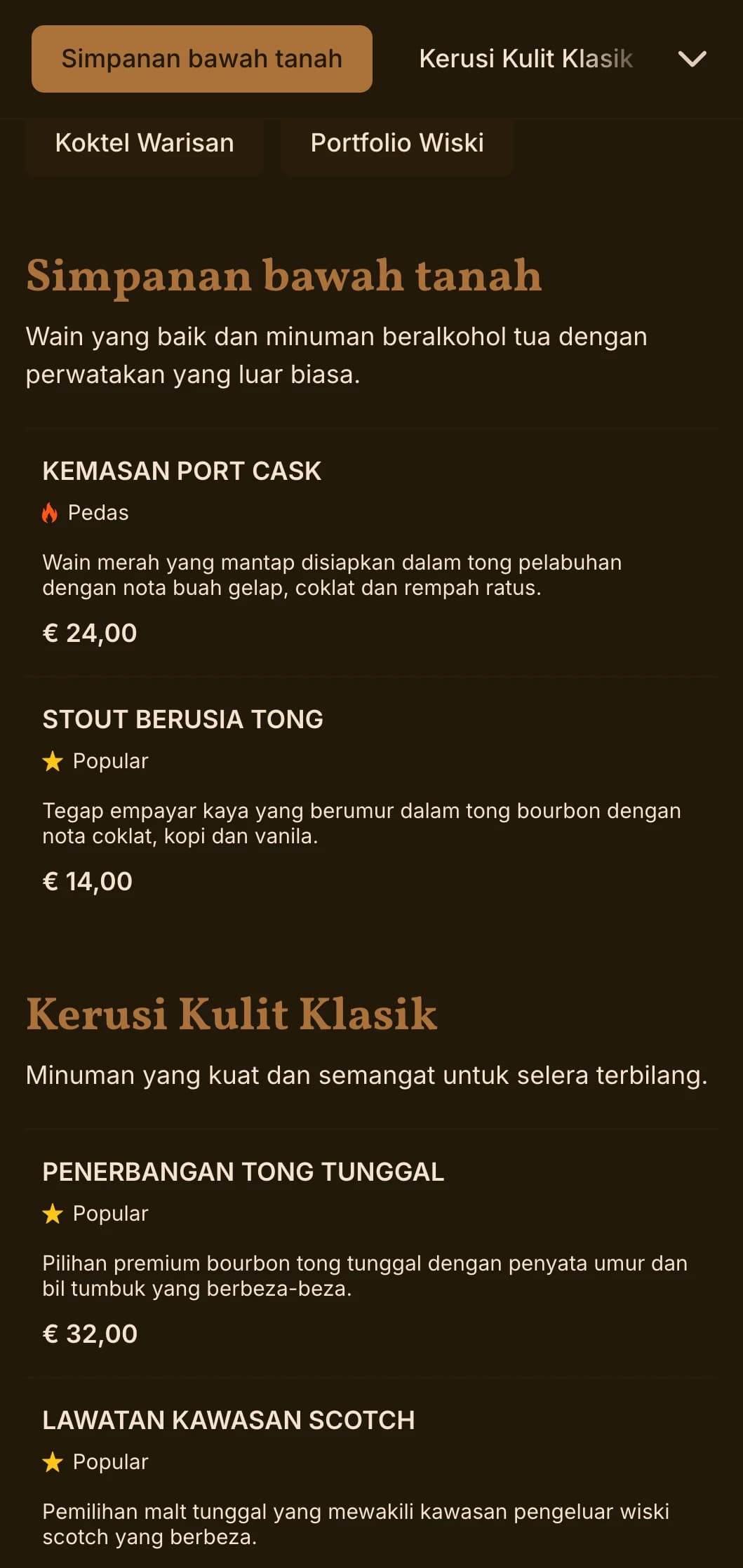 Reka bentuk coklat walnut yang kaya dengan tekstur kulit untuk ruang istirahat semangat tradisional.