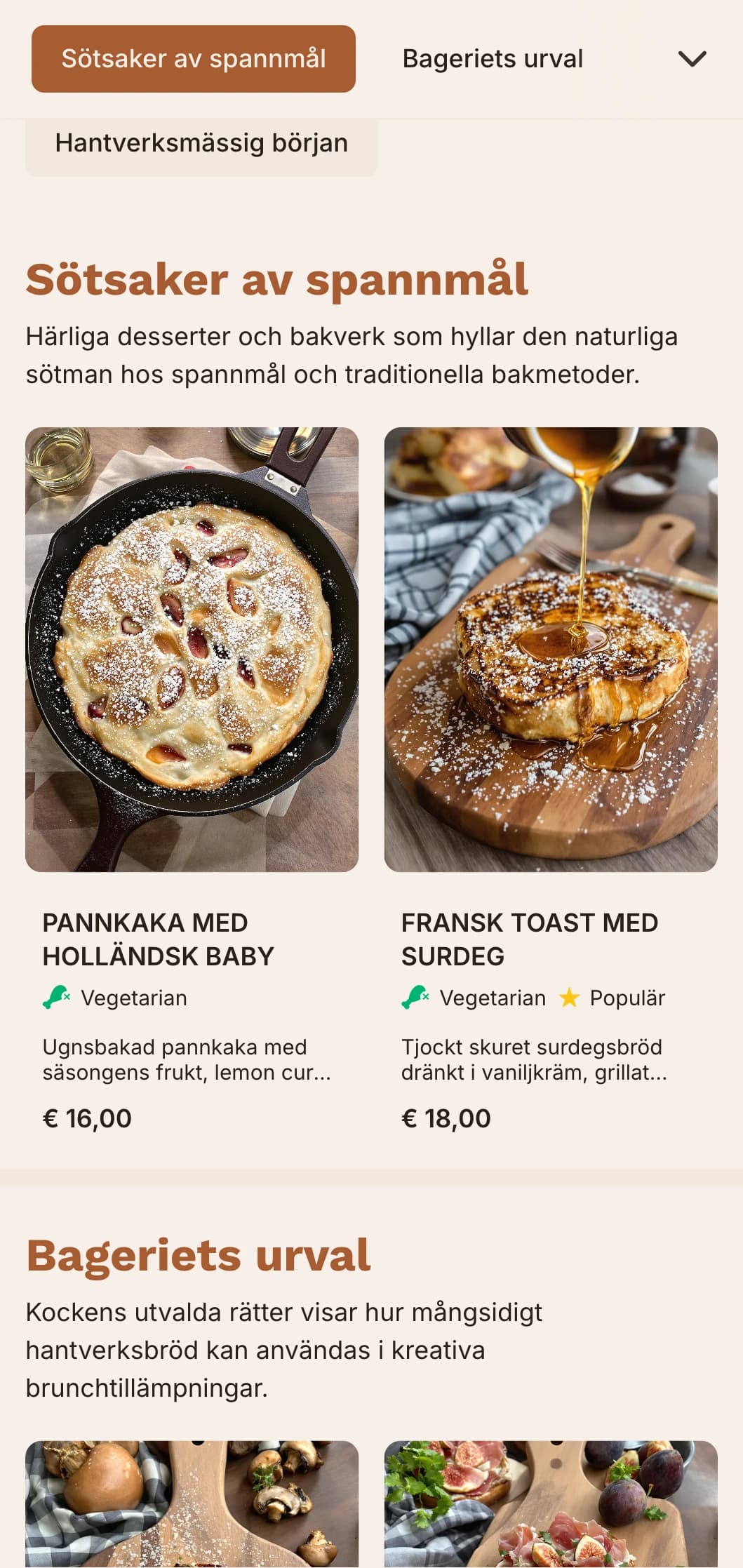 Samtida brunchmall med fokus på hantverksbröd och pålägg, lämplig för caféer och bagerier med hantverksmässig toast.