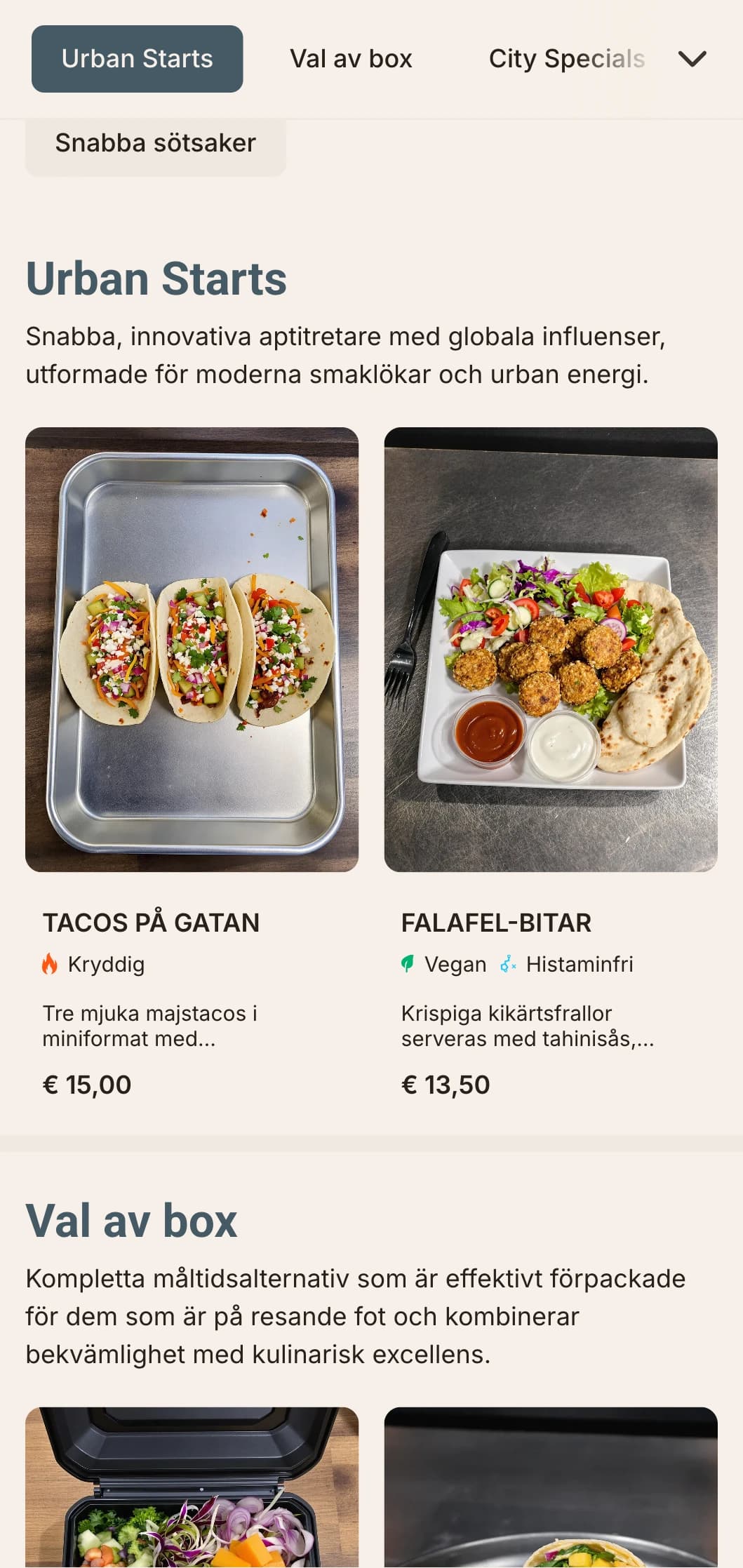 Djärv och modern design av lunchmenyer för snabbmatsställen, med dynamisk typografi och effektiv layout för yrkesverksamma i städer som vill ha goda middagsmåltider.