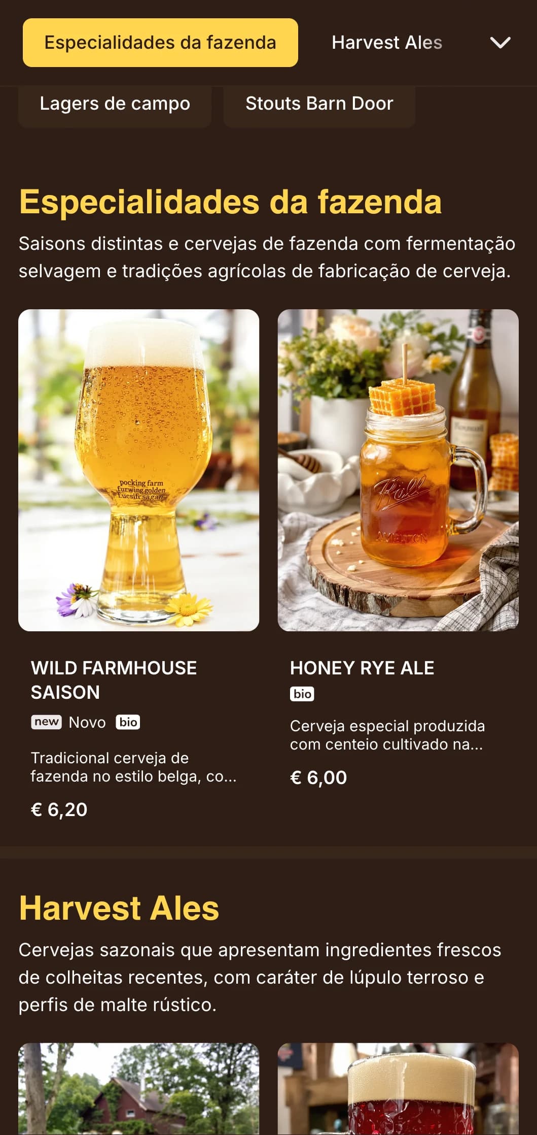 Design rústico e caseiro inspirado na estética da fazenda, perfeito para cervejarias do interior e especialistas em cervejas artesanais.