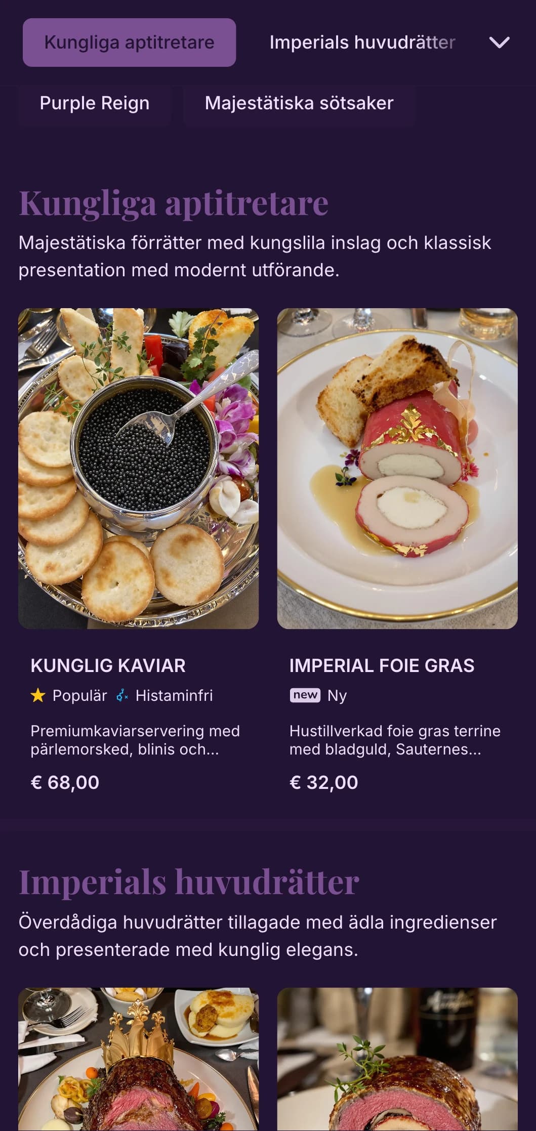 Majestätiskt matkoncept med kungliga lila toner och moderna lyxelement för en ädel upplevelse.