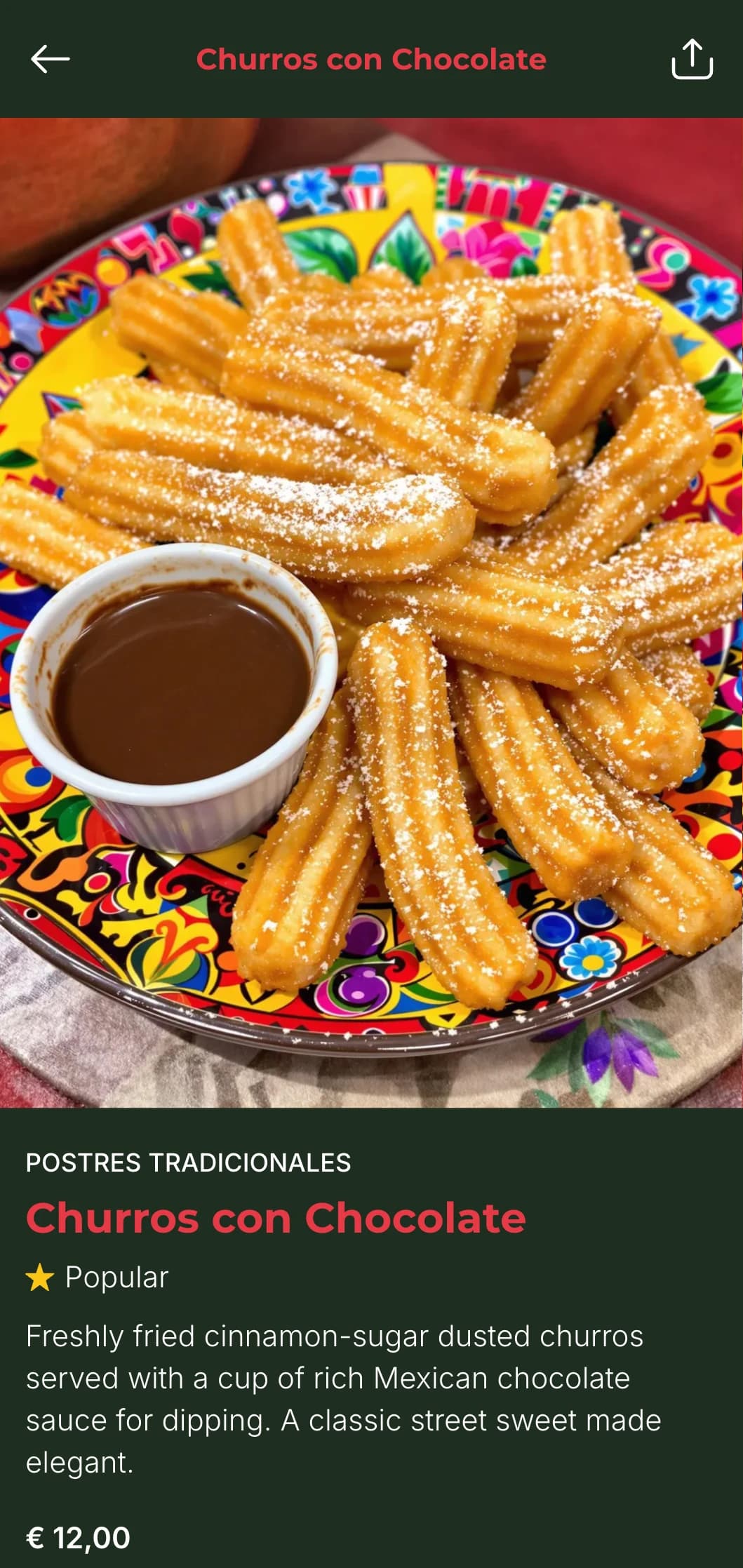 Vibrant and festive Mexican restaurant menu featuring bold colors, traditional patterns, and authentic cuisine highlights with a warm, welcoming design.