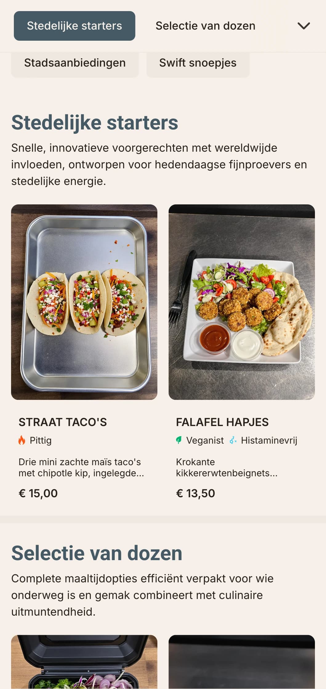 Gedurfd, eigentijds lunchmenu-ontwerp voor fast-casual eetgelegenheden, met dynamische typografie en efficiënte lay-out voor stedelijke professionals die op zoek zijn naar hoogwaardige middagmaaltijden.