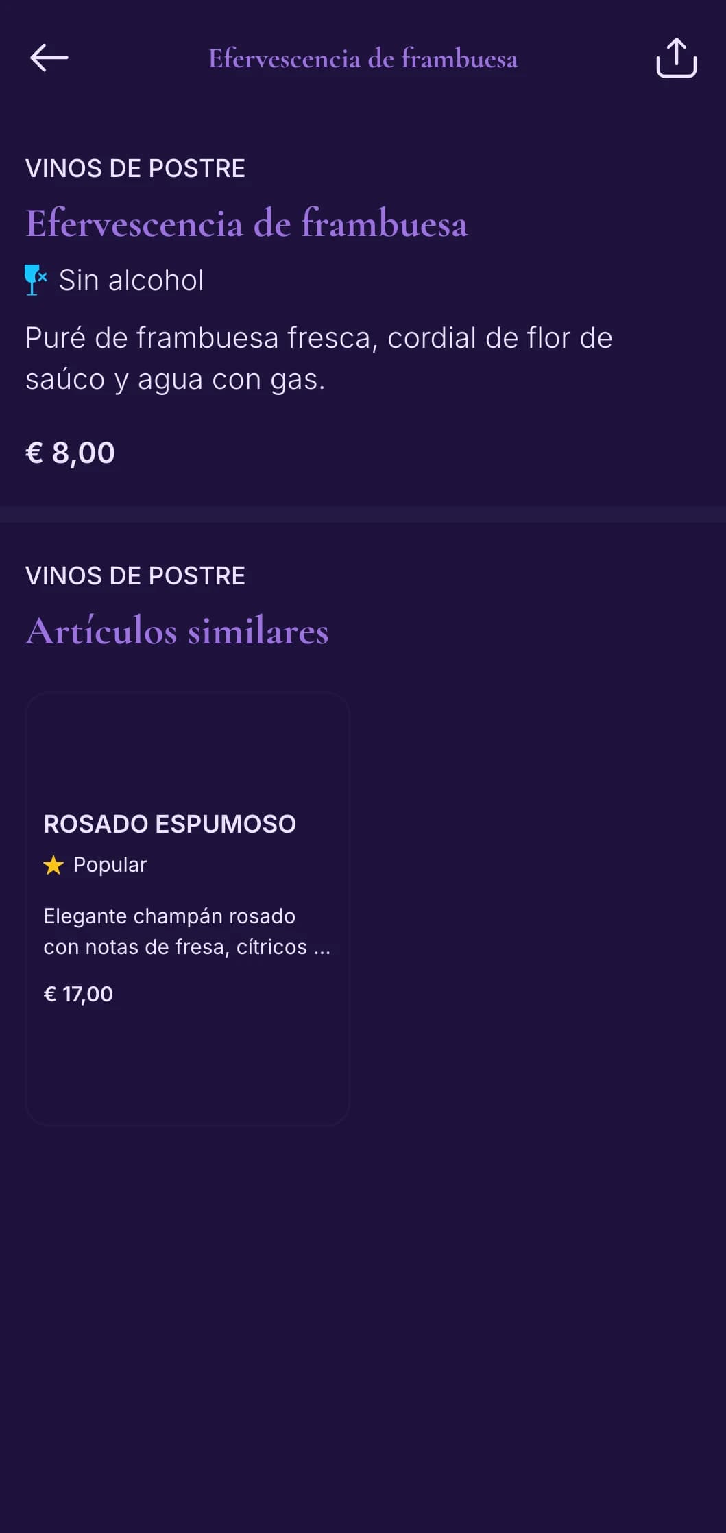 Suave diseño morado con elementos estrellados para bares en azoteas y locales románticos.