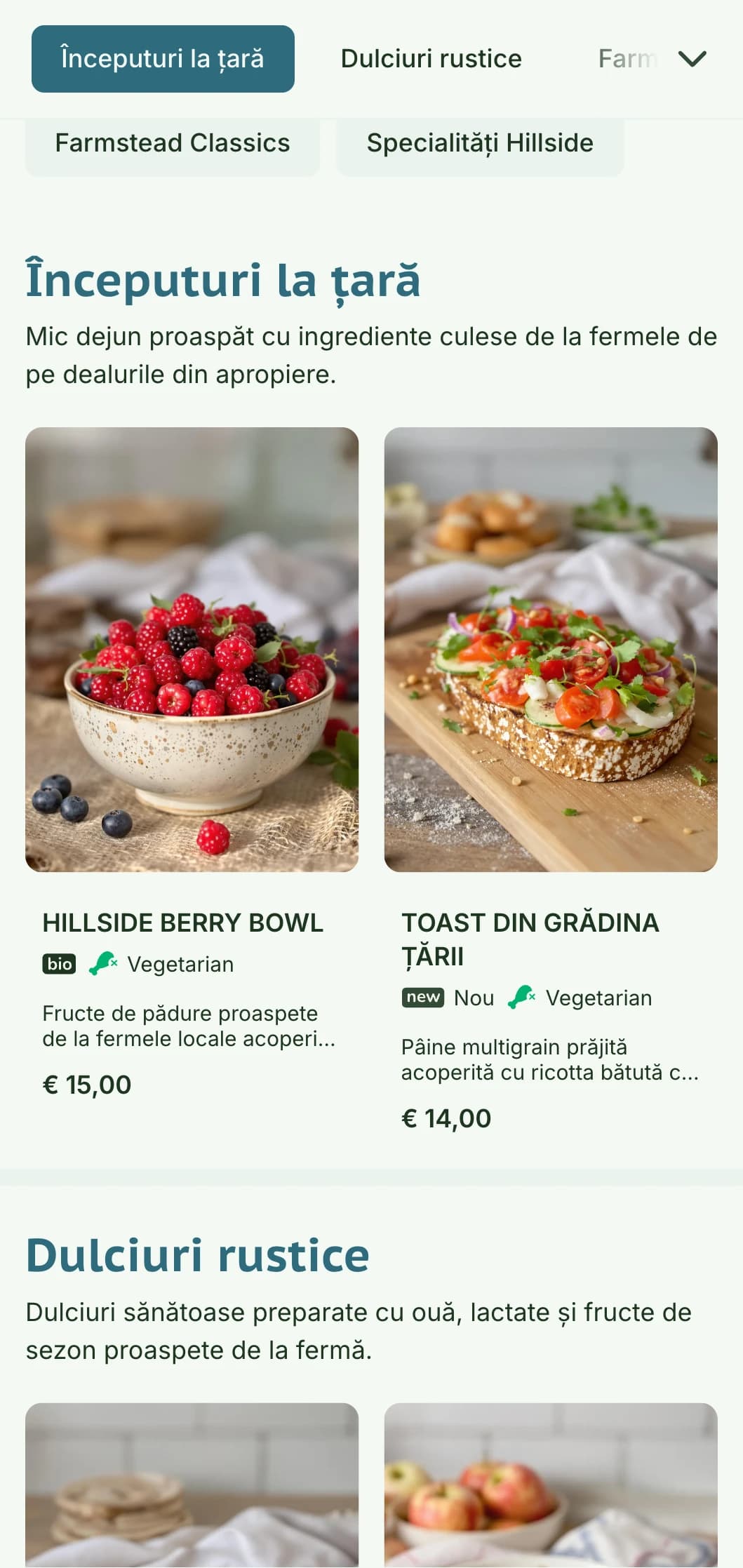 Mic dejun sănătos cu ingrediente proaspete de la țară într-o prezentare luminoasă, naturală și cu farmec rustic.