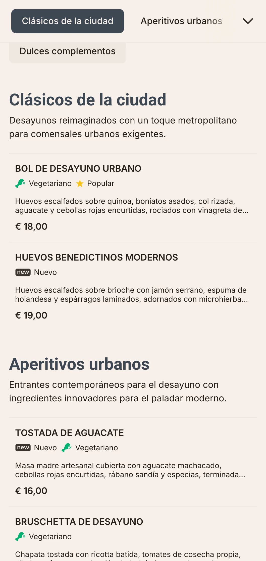 Desayunos elegantes y contemporáneos para el urbanita moderno, con una presentación minimalista e innovadoras combinaciones de sabores.