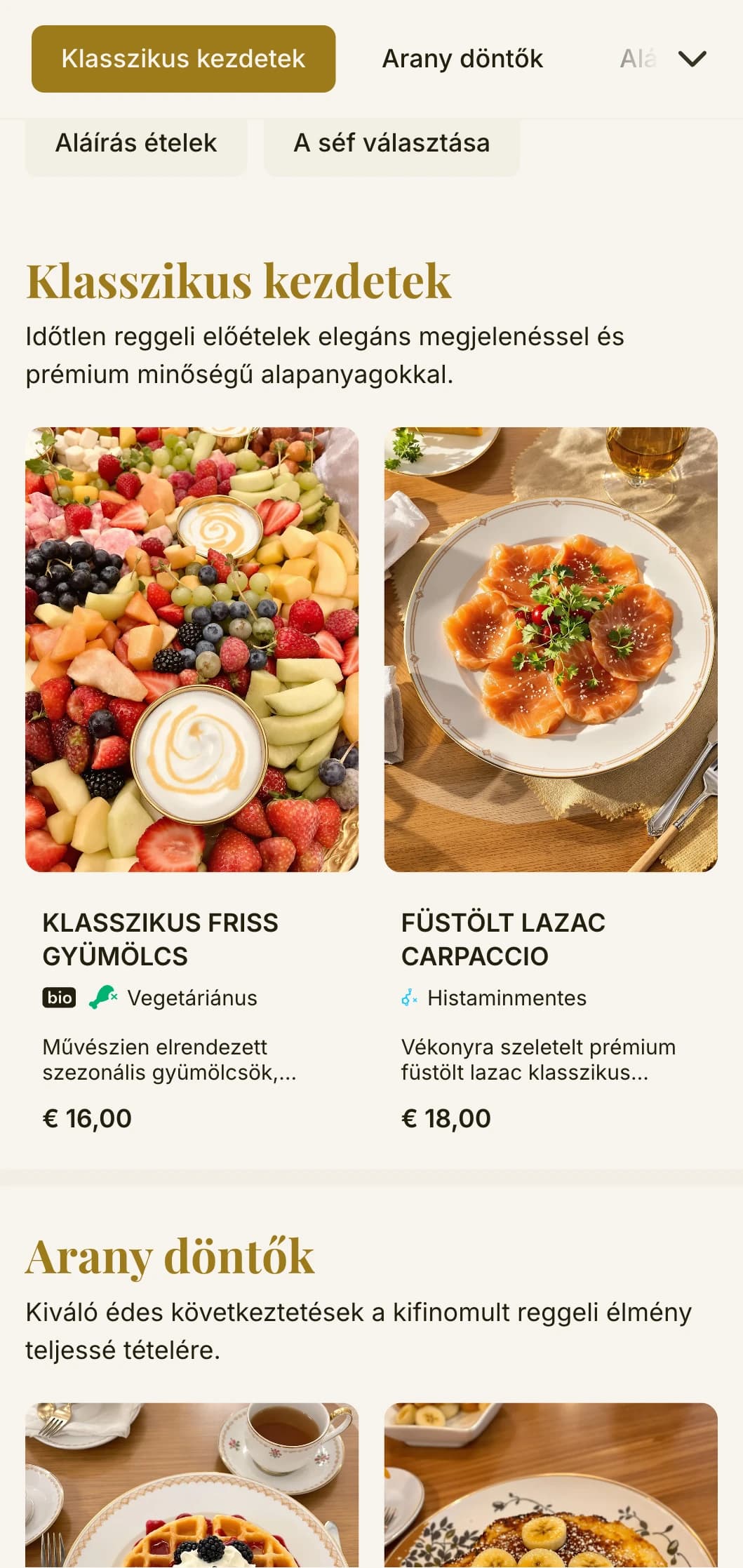 Elegáns reggeli étkezés időtlen reggeli klasszikusokkal és kifinomult megjelenéssel a nap kifinomult kezdéséhez.