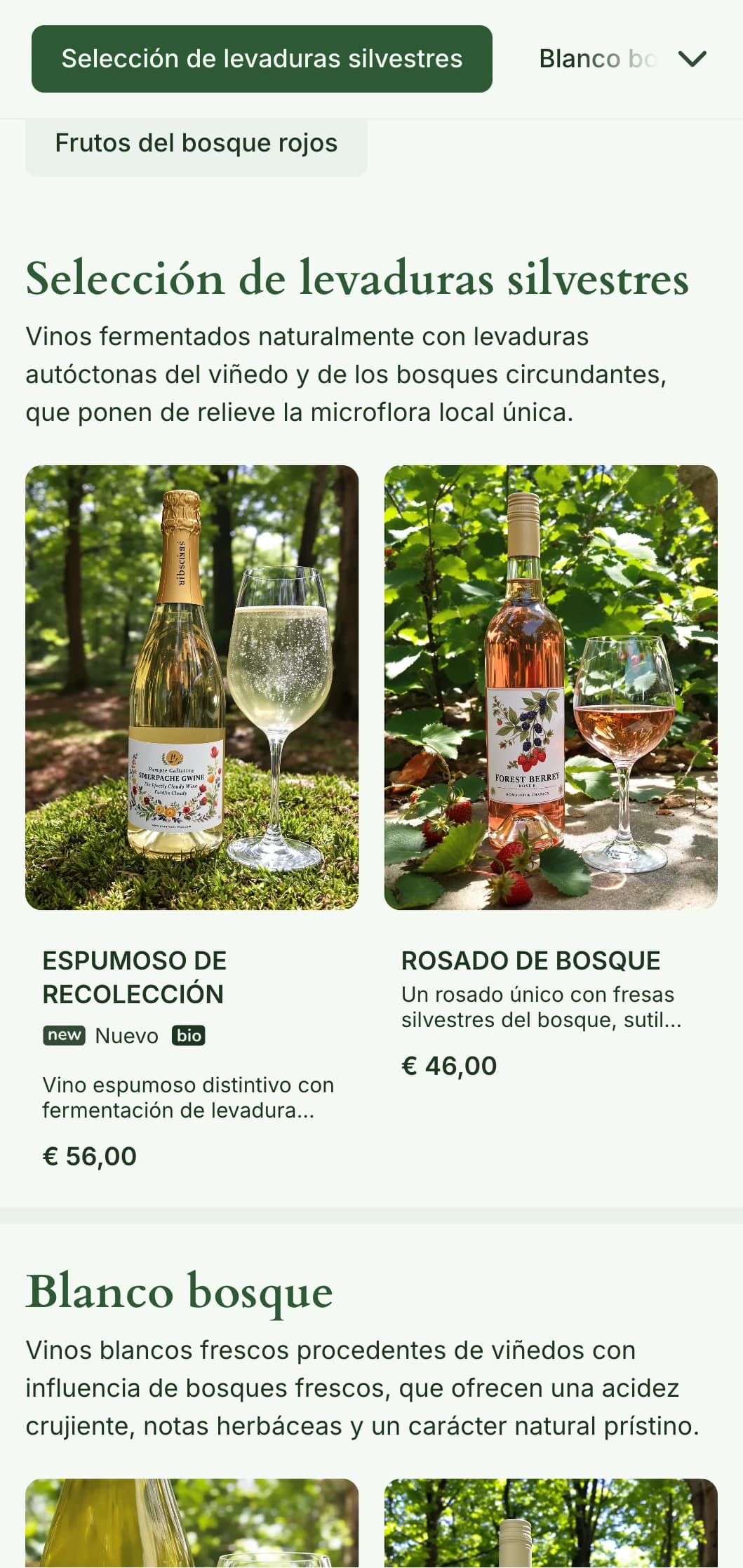 Plantilla de carta de vinos con tonos de bosque y texturas naturales, perfecta para selecciones de vinos ecológicos y establecimientos de restauración inspirados en la naturaleza.