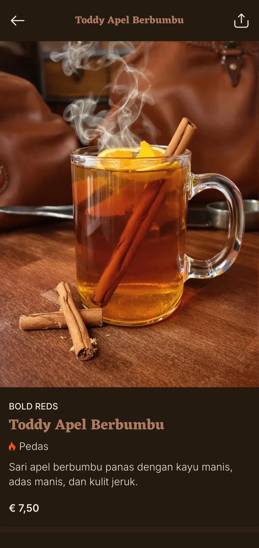 Desain cokelat yang kaya dengan tekstur kulit untuk lounge bourbon dan wiski.