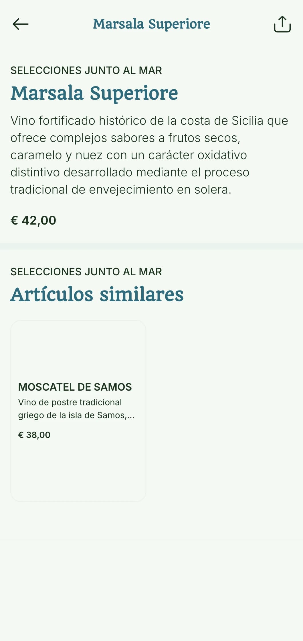Plantilla de carta de vinos de inspiración mediterránea con acentos azules e imágenes costeras, perfecta para marisquerías y vinotecas frente al mar.