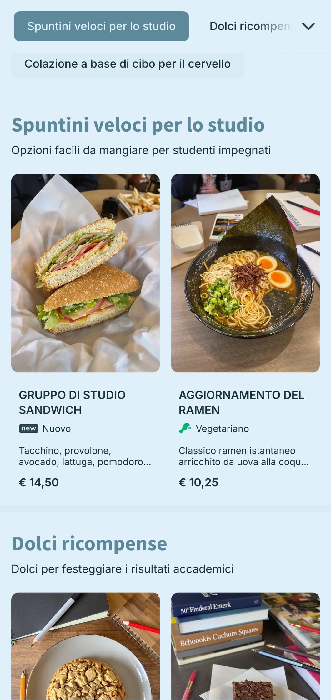 Energico design verde acqua con elementi giovanili per i caffè del campus e i luoghi di ritrovo degli studenti.