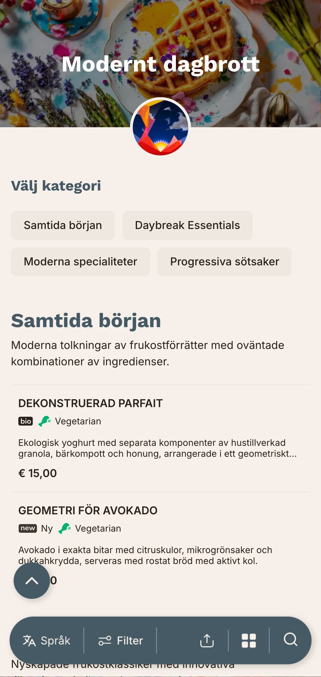 Moderna morgonerbjudanden med innovativa tekniker och oväntade smakkombinationer för den äventyrlige morgonpigge.
