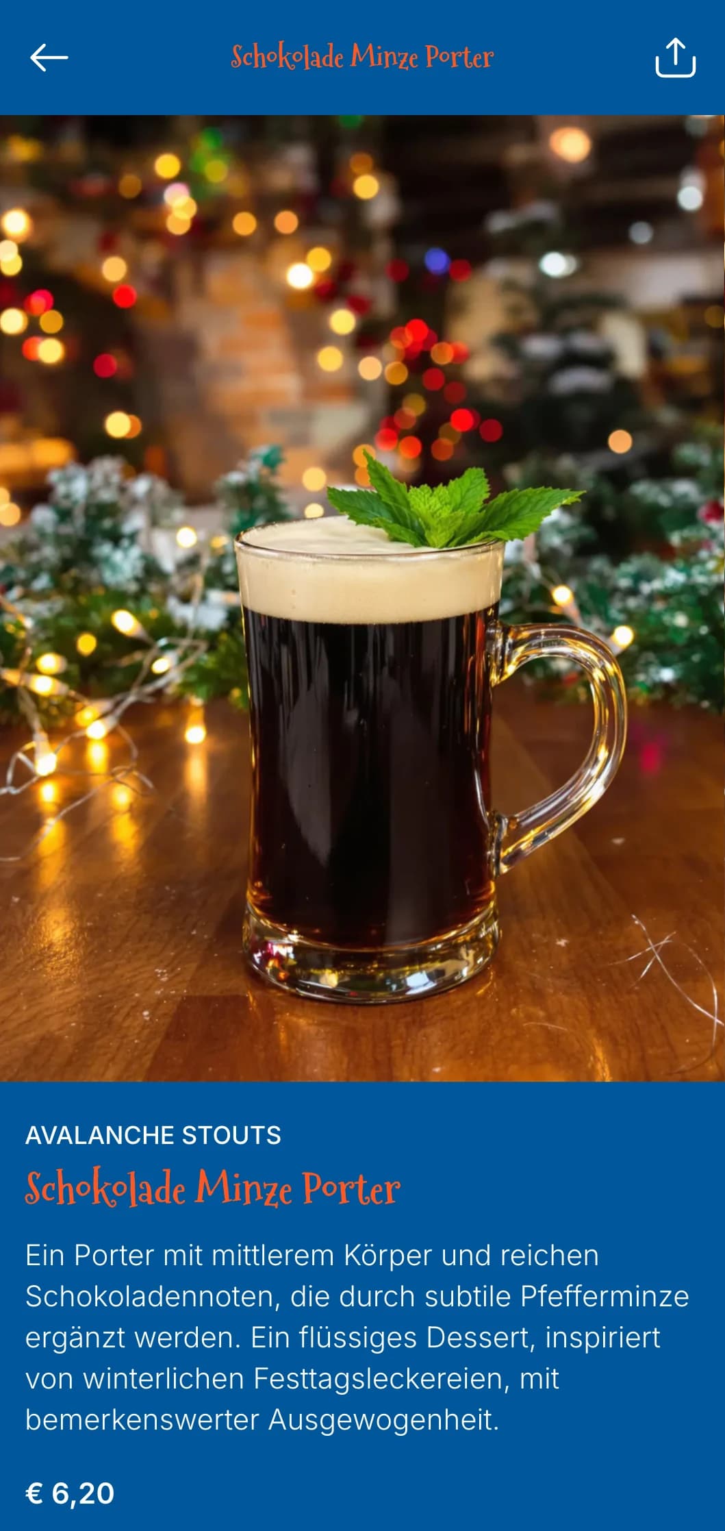 Gemütliches und festliches Wintermotiv mit verschneiten Elementen und weihnachtlichen Akzenten, ideal für saisonale Winterbierkarten.