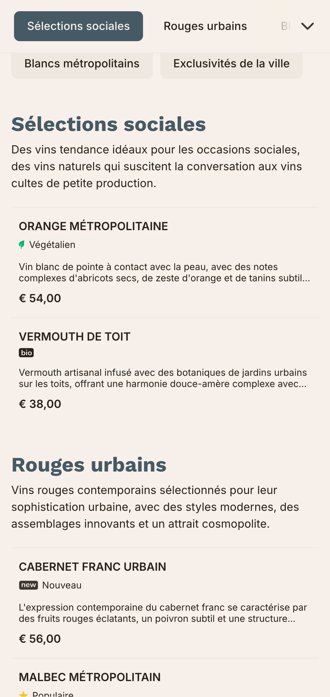 Modèle de carte des vins élégant, d'inspiration urbaine, avec des éléments architecturaux et une esthétique contemporaine, idéal pour les bars à vin urbains et les établissements de restauration modernes.