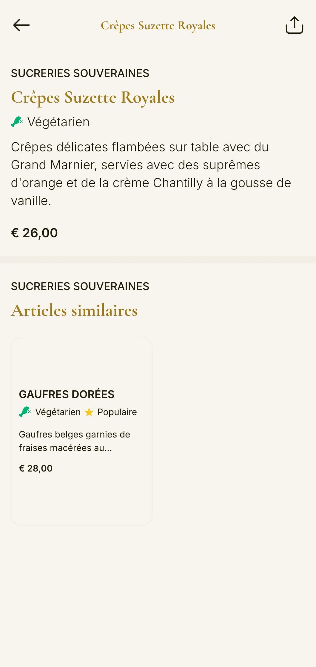 Dîner matinal luxueux avec des ingrédients de première qualité et une présentation sophistiquée pour les clients les plus exigeants.