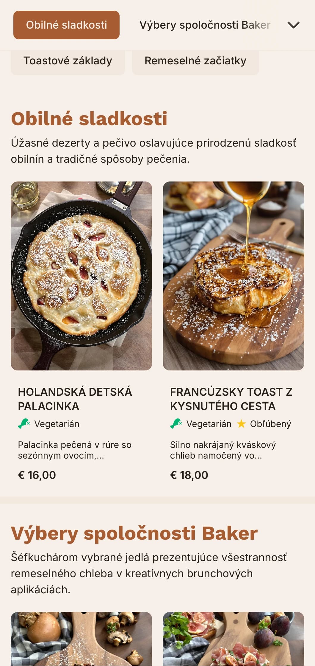 Moderná šablóna na brunch zameraná na remeselné chleby a polevy, vhodná pre kaviarne a pekárne s remeselnými toastmi.