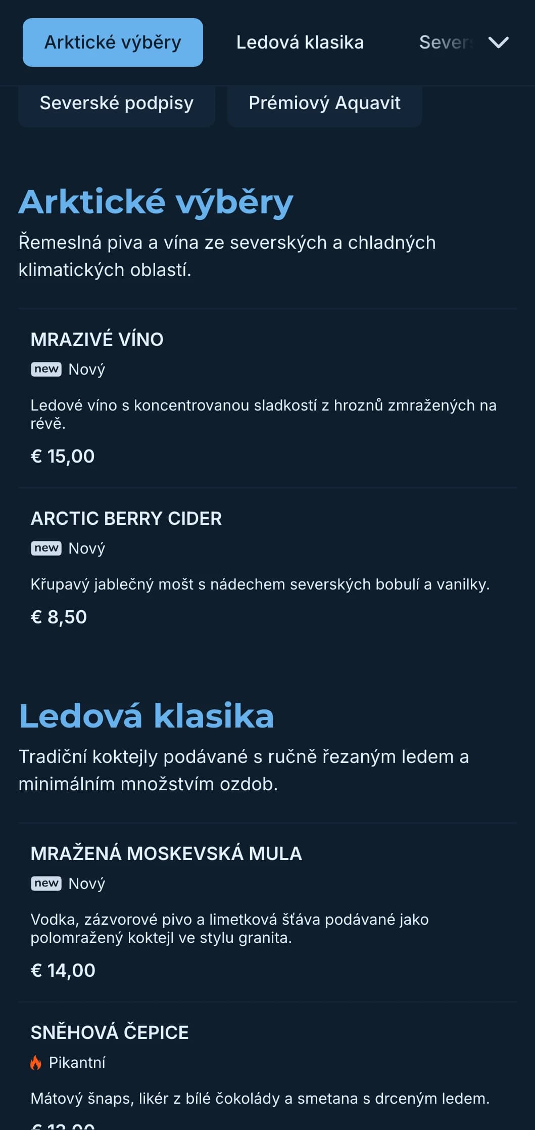 Čistý design inspirovaný skandinávským stylem s chladnými modrými tóny pro moderní provozovny.