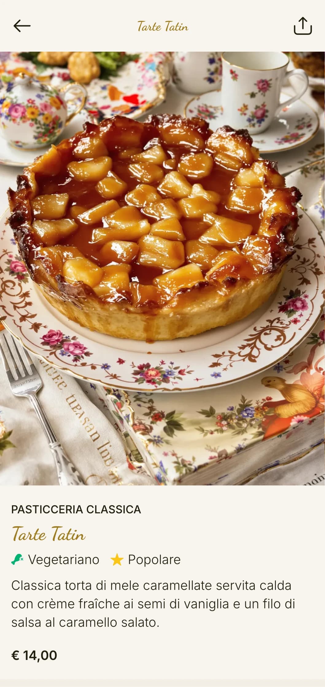 Elegante modello per brunch di ispirazione francese con elementi vintage, ideale per caffè e sale da tè incentrate sulla pasticceria.