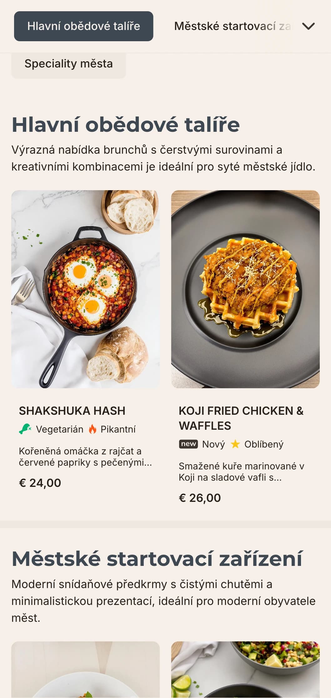 Minimalistická šablona pro brunch s čistými liniemi a moderní typografií, ideální pro současné městské kavárny s industriální estetikou.