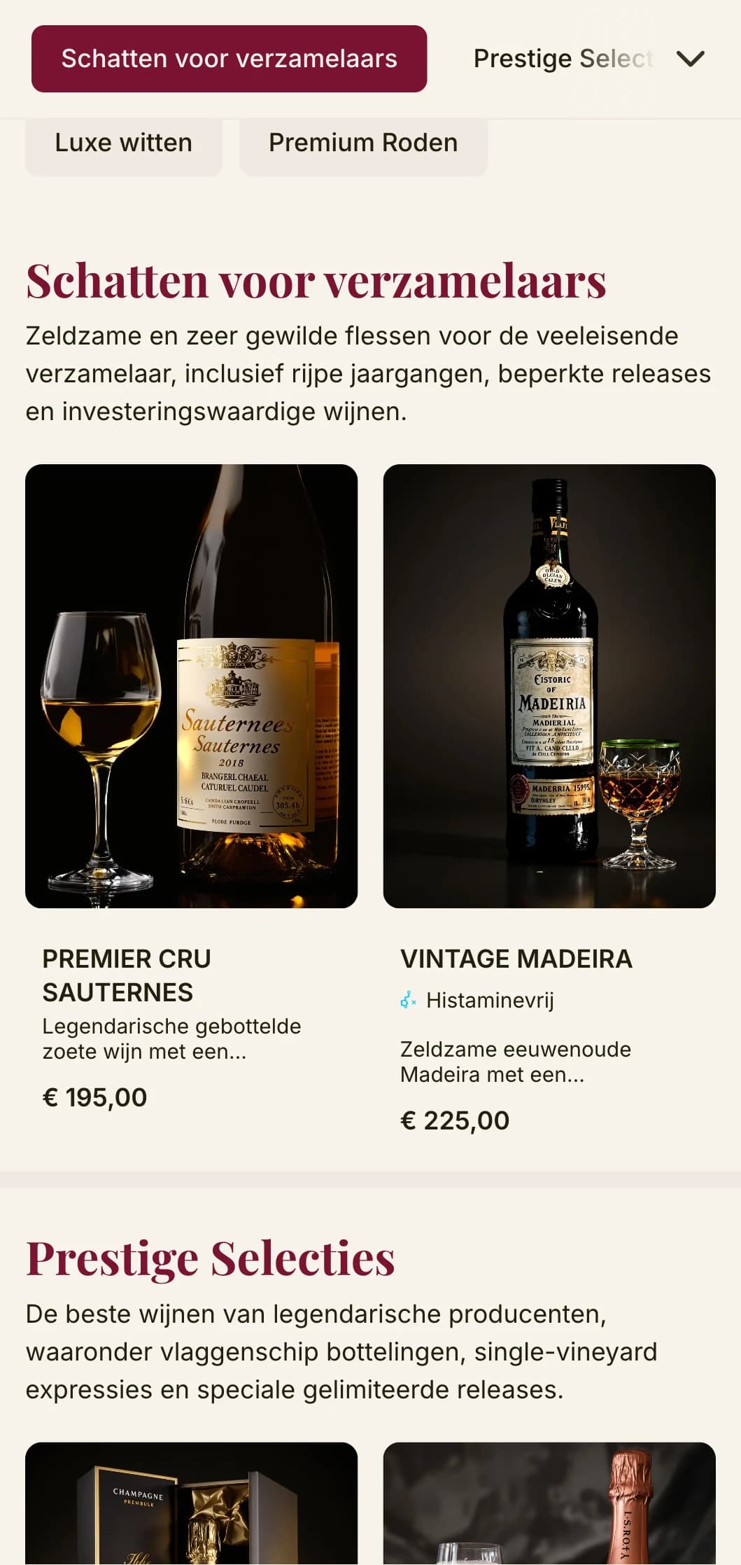 Dramatisch luxe sjabloon voor wijnkaart met dieprode accenten en verfijnde typografie, ideaal voor eersteklas wijnkelders en chique etablissementen.