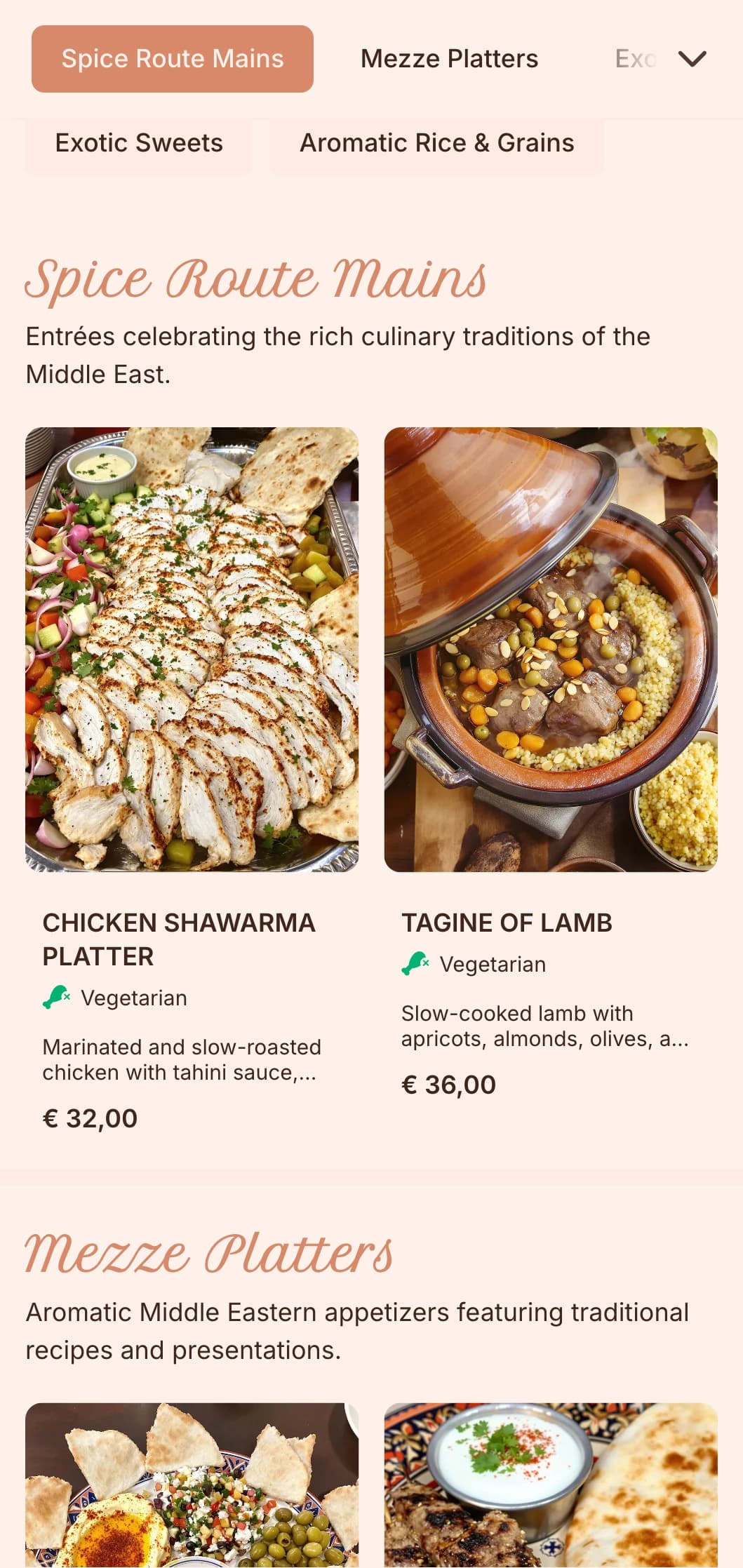 Rich, aromatic Middle Eastern catering with vibrant spices, traditional recipes, and authentic presentation for cultural events and special occasions.