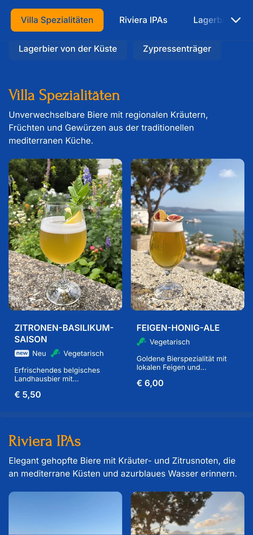 Das helle und luftige Design ist von der mediterranen Küstenästhetik inspiriert und eignet sich perfekt für Brauereien am Meer und Urlaubsorte.