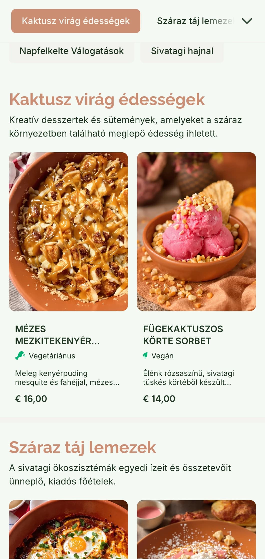 Meleg, földes, terrakotta árnyalatú brunch sablon, amely tökéletes délnyugat ihlette kávézókba és száraz környezetbe.