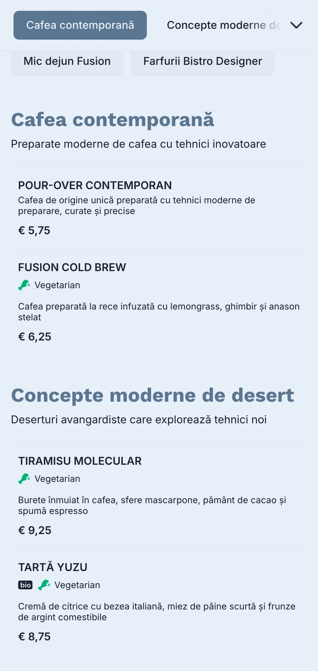 Design contemporan curat cu accente teal pentru bistrouri moderne și cafenele fusion.