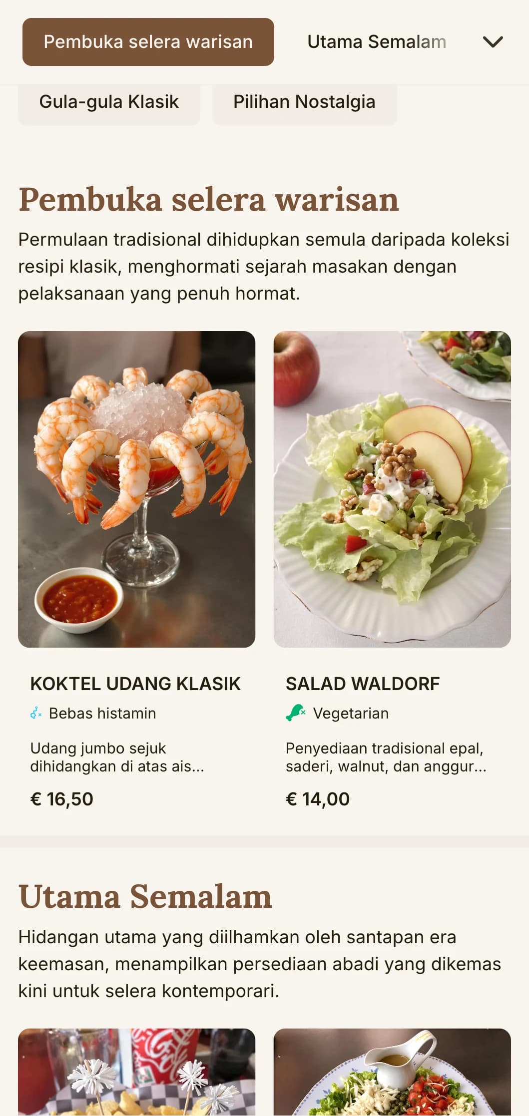 Reka bentuk menu makan tengah hari berinspirasikan nostalgia retro dengan tipografi vintaj dan sempadan klasik, sesuai untuk restoran bersejarah dan pertubuhan dengan tradisi lama.