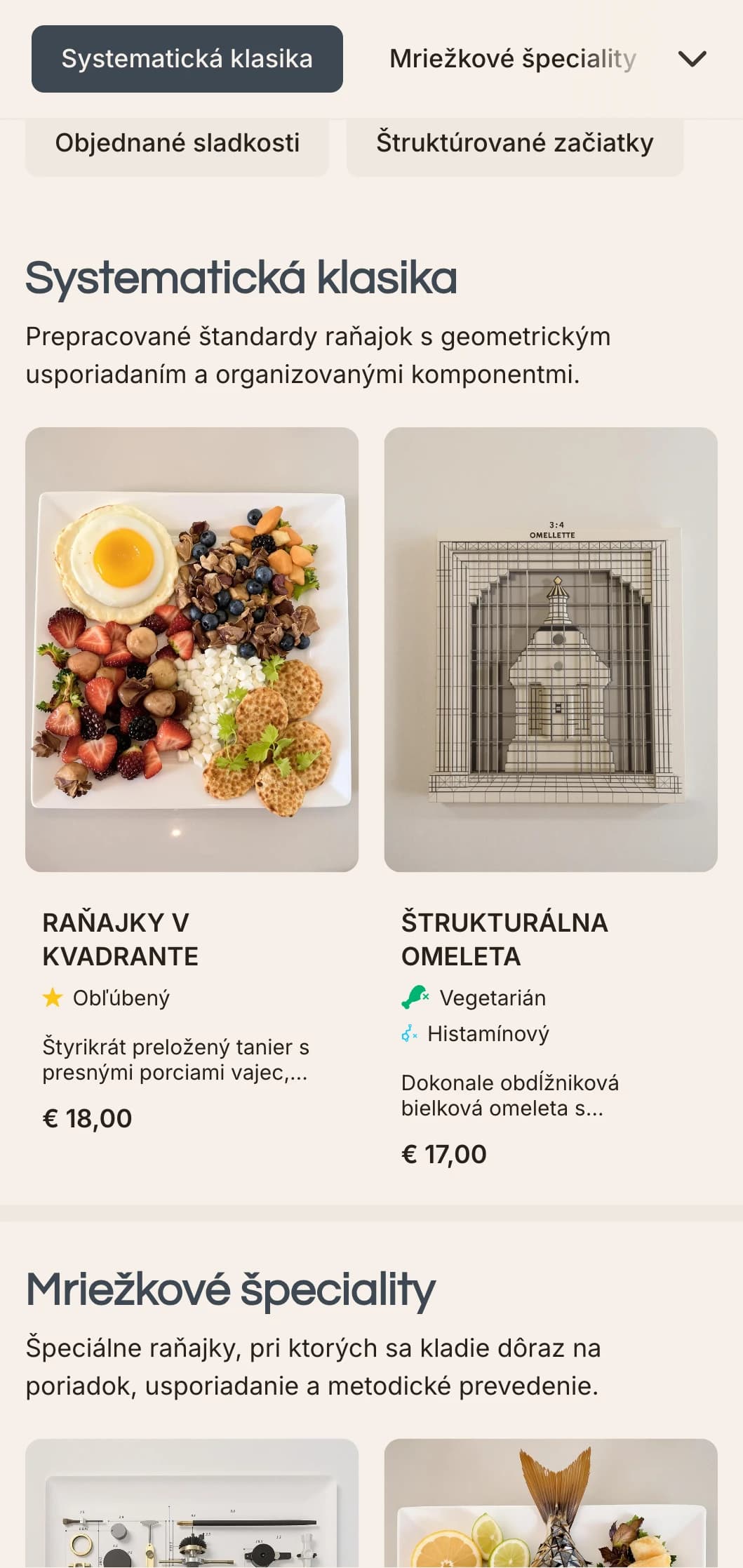 Precízne usporiadané ranné možnosti s modulárnou prezentáciou a modernými chuťovými kombináciami.
