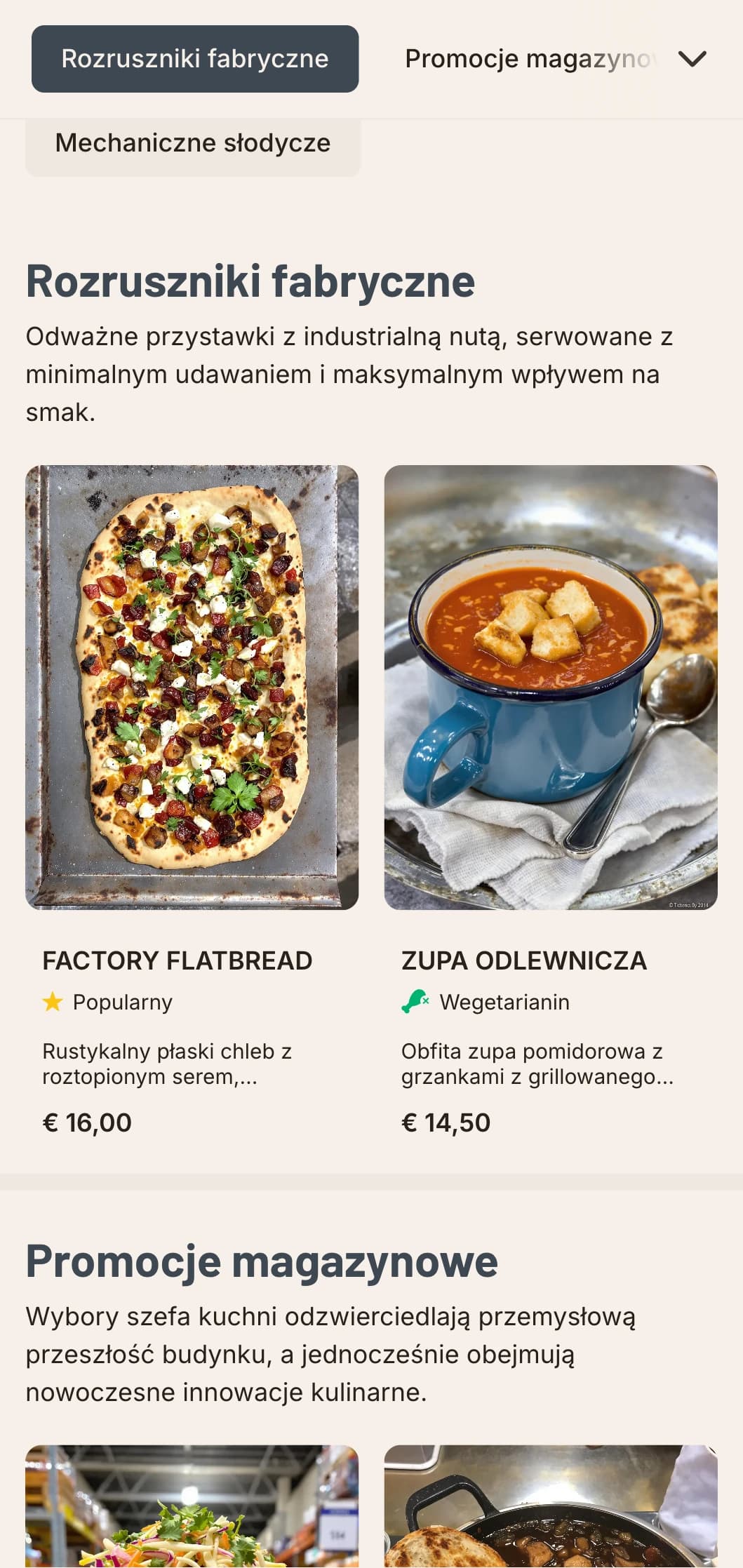 Surowy, miejski projekt menu lunchowego z industrialną estetyką i odważną typografią, odpowiedni dla przekształconych restauracji magazynowych i miejskich eleganckich restauracji.