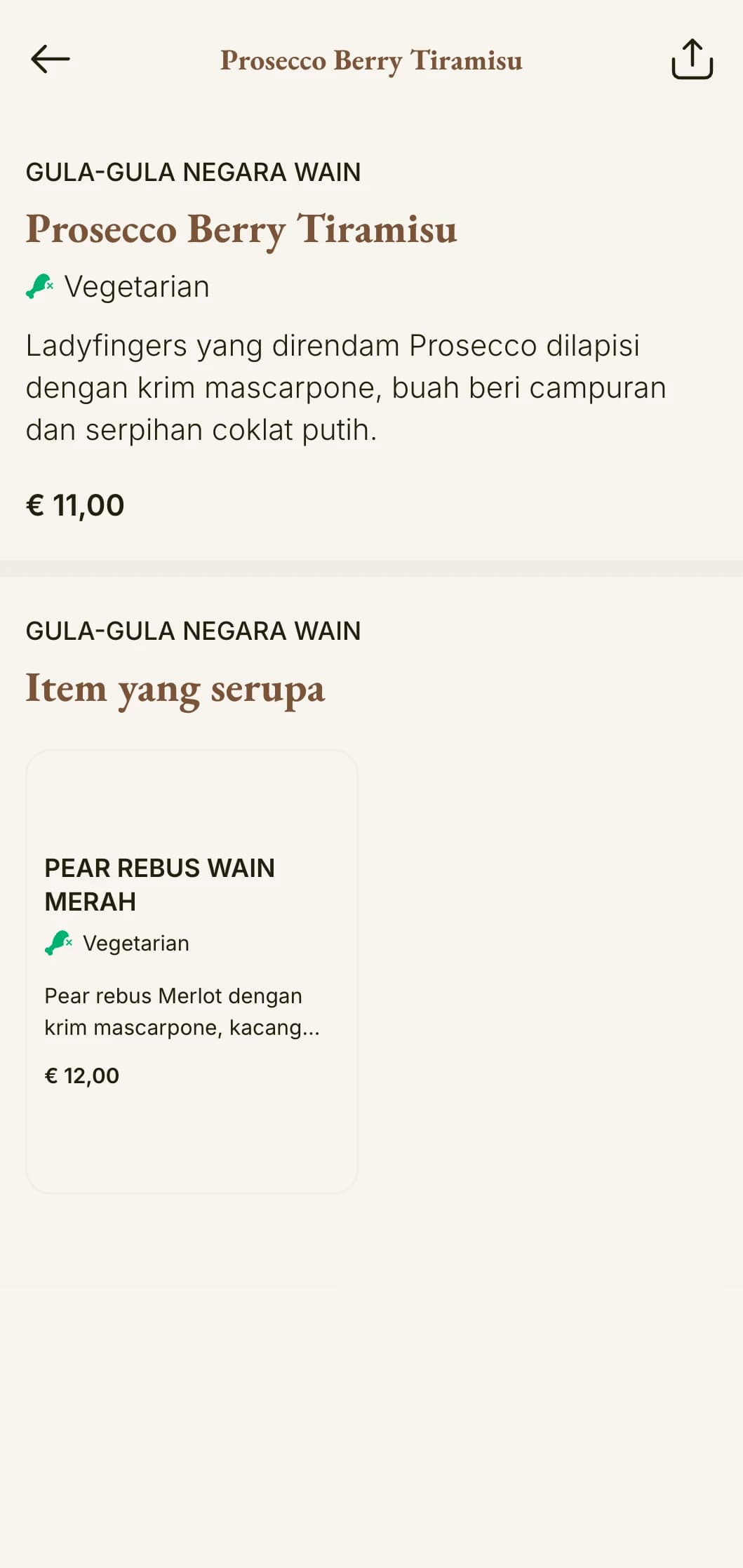 Menu piza yang diilhamkan oleh negara wain dengan tipografi yang elegan dan pesona Itali desa.
