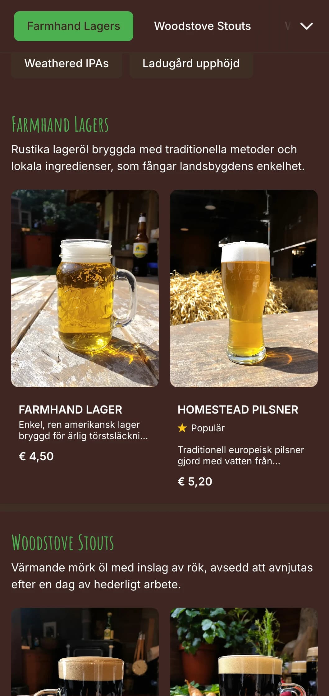 Väderbiten och hemtrevlig design med återvunna trästrukturer och vintage gårdselement, perfekt för bryggerier på landsbygden.