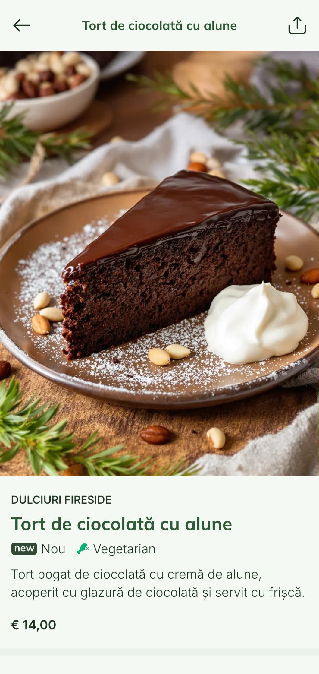 Meniu de prânz rustic, inspirat de munte, cu elemente alpine și teme sălbatice, ideal pentru restaurantele din regiunile muntoase și zonele montane.