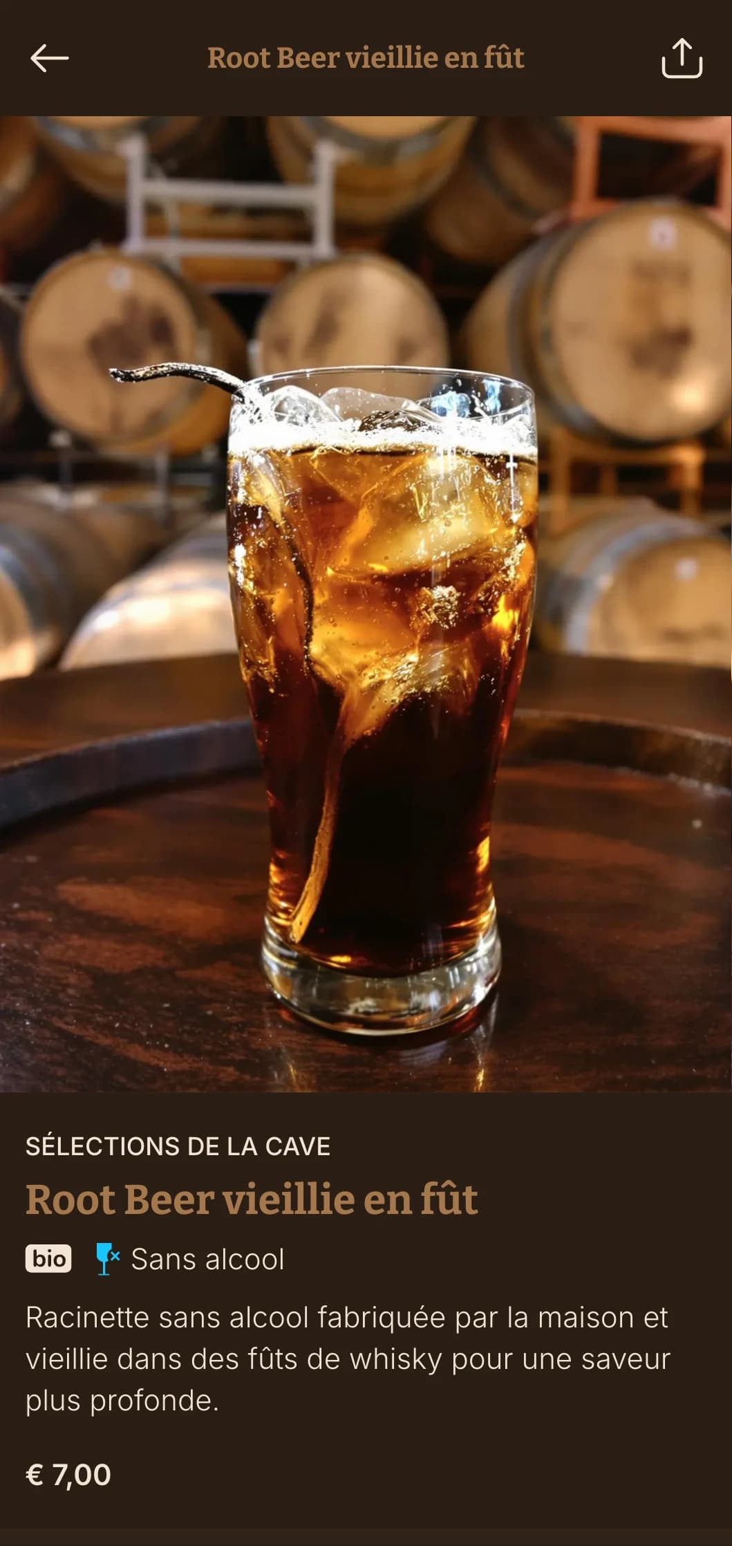 Design inspiré du bois brun pour les établissements de bière artisanale et de whisky.