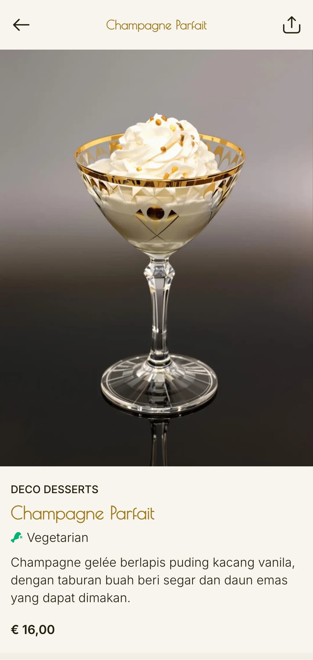 Templat brunch yang terinspirasi dari tahun 1920-an yang glamor dengan pola geometris, sempurna untuk tempat makan bertema vintage kelas atas.