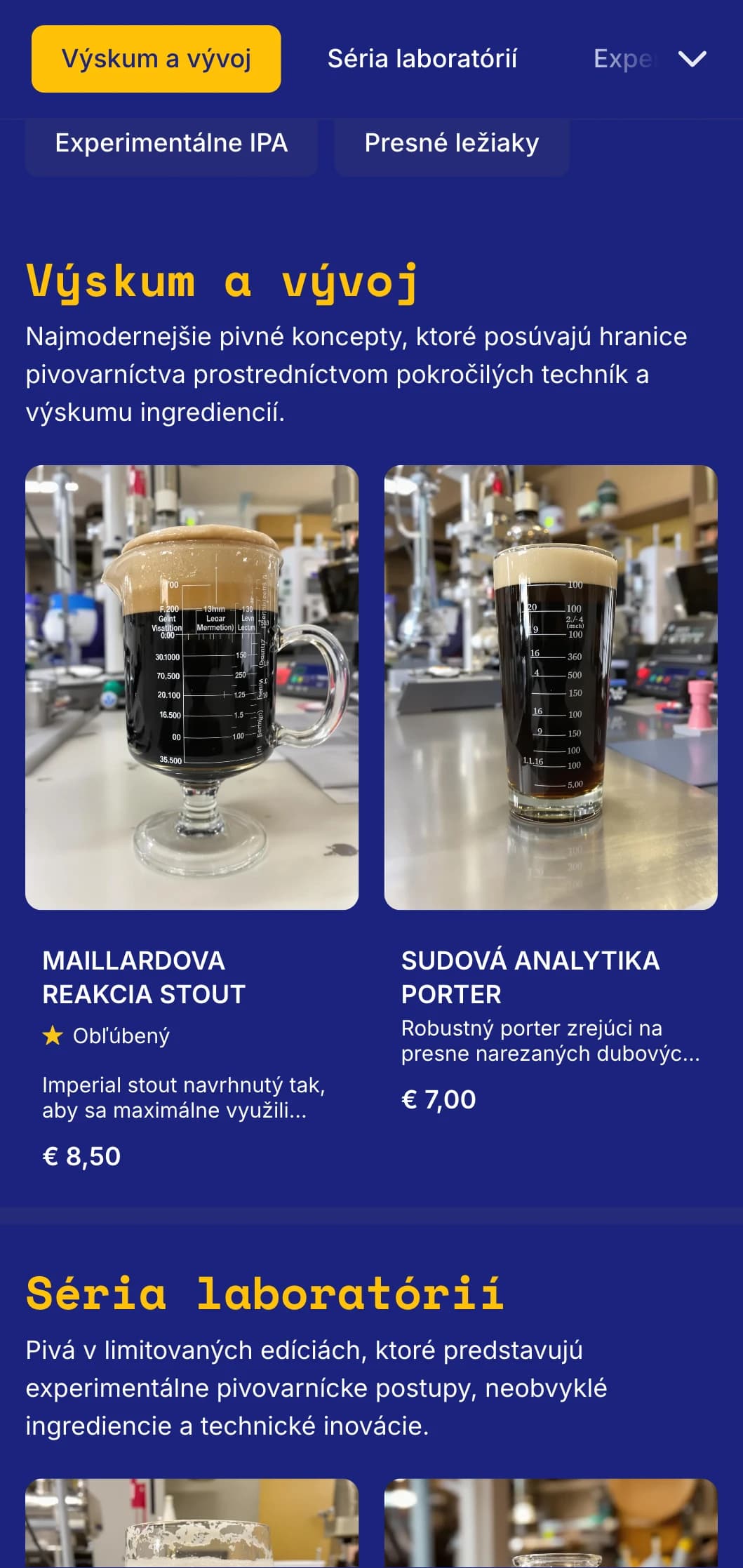 Moderná vedecká estetika pre experimentálne pivovary a pivné laboratóriá s precíznou grafikou a technickými detailmi.