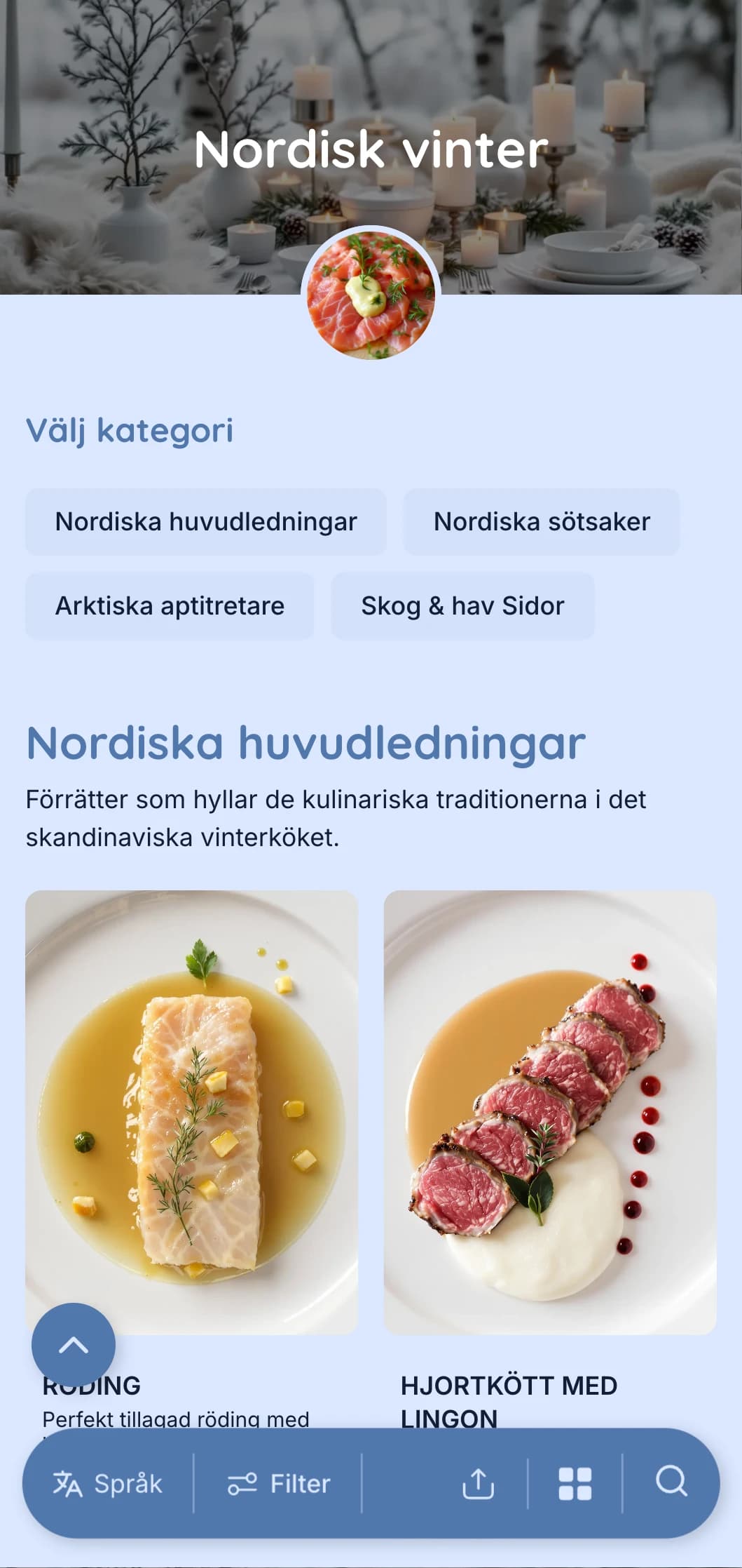 Ren, minimalistisk skandinaviskinspirerad catering med bevarade element, rena smaker och naturinspirerad presentation för eleganta sammankomster.