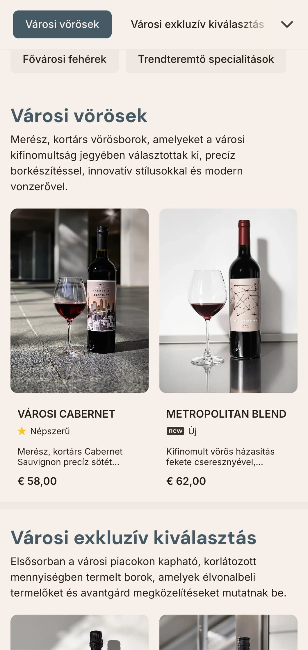 Elegáns, városi ihletésű borlap sablon építészeti elemekkel és kortárs dizájnnal, ideális városi borbárok és modern éttermek számára.