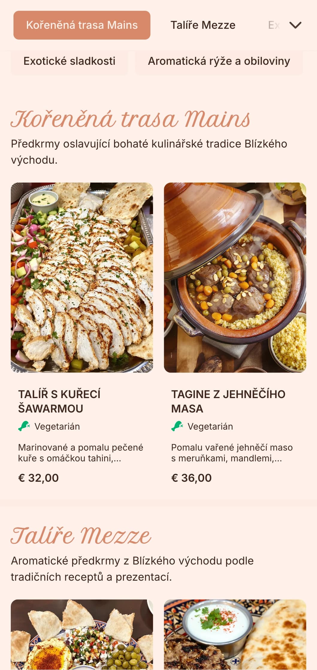 Bohatý, aromatický blízkovýchodní catering s výrazným kořením, tradičními recepty a autentickou prezentací pro kulturní akce a zvláštní příležitosti.