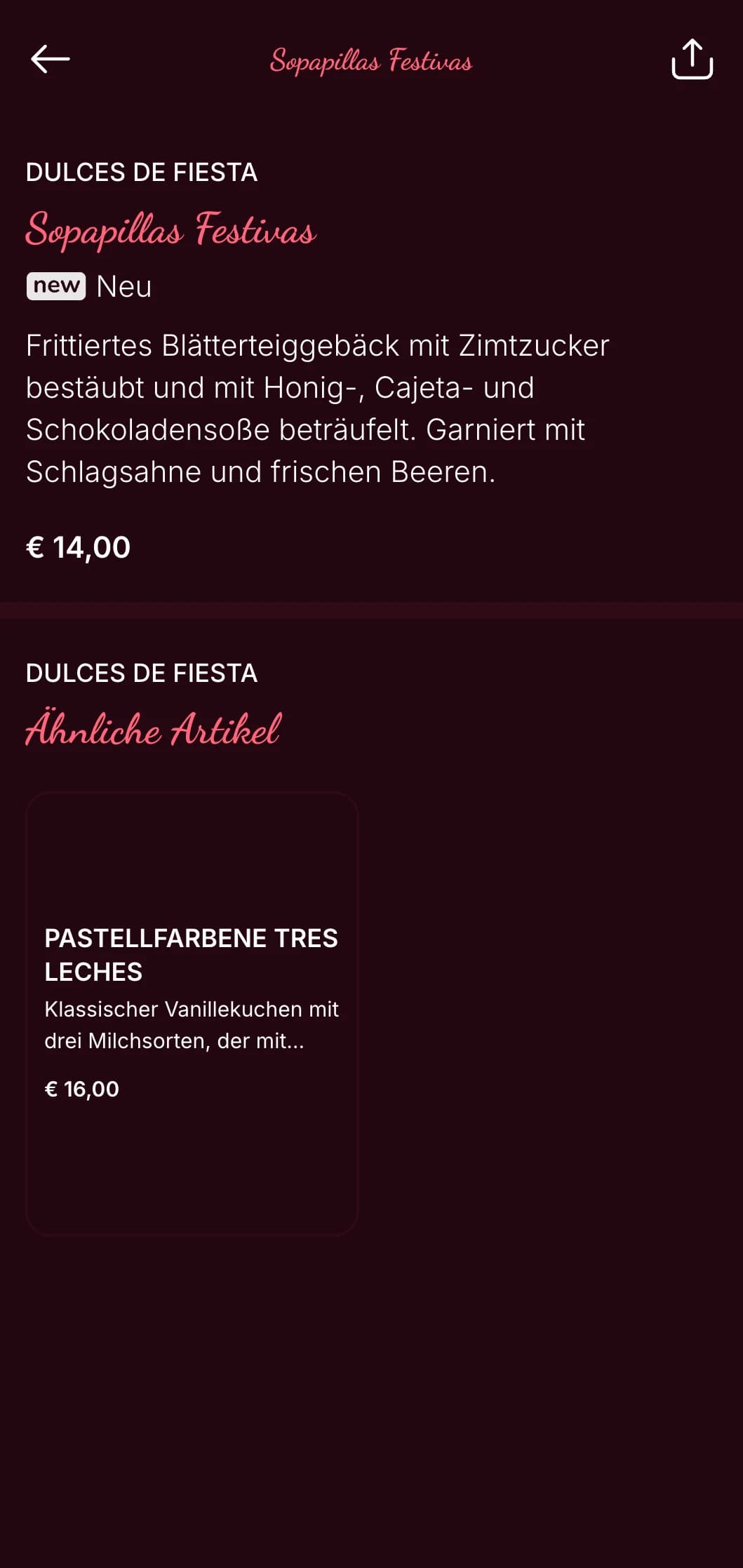 Festliches und feierliches mexikanisches Menü, perfekt für Cinco de Mayo, mit leuchtend rosa und roten Akzenten, Partyatmosphäre und speziellen Feiertagsangeboten.