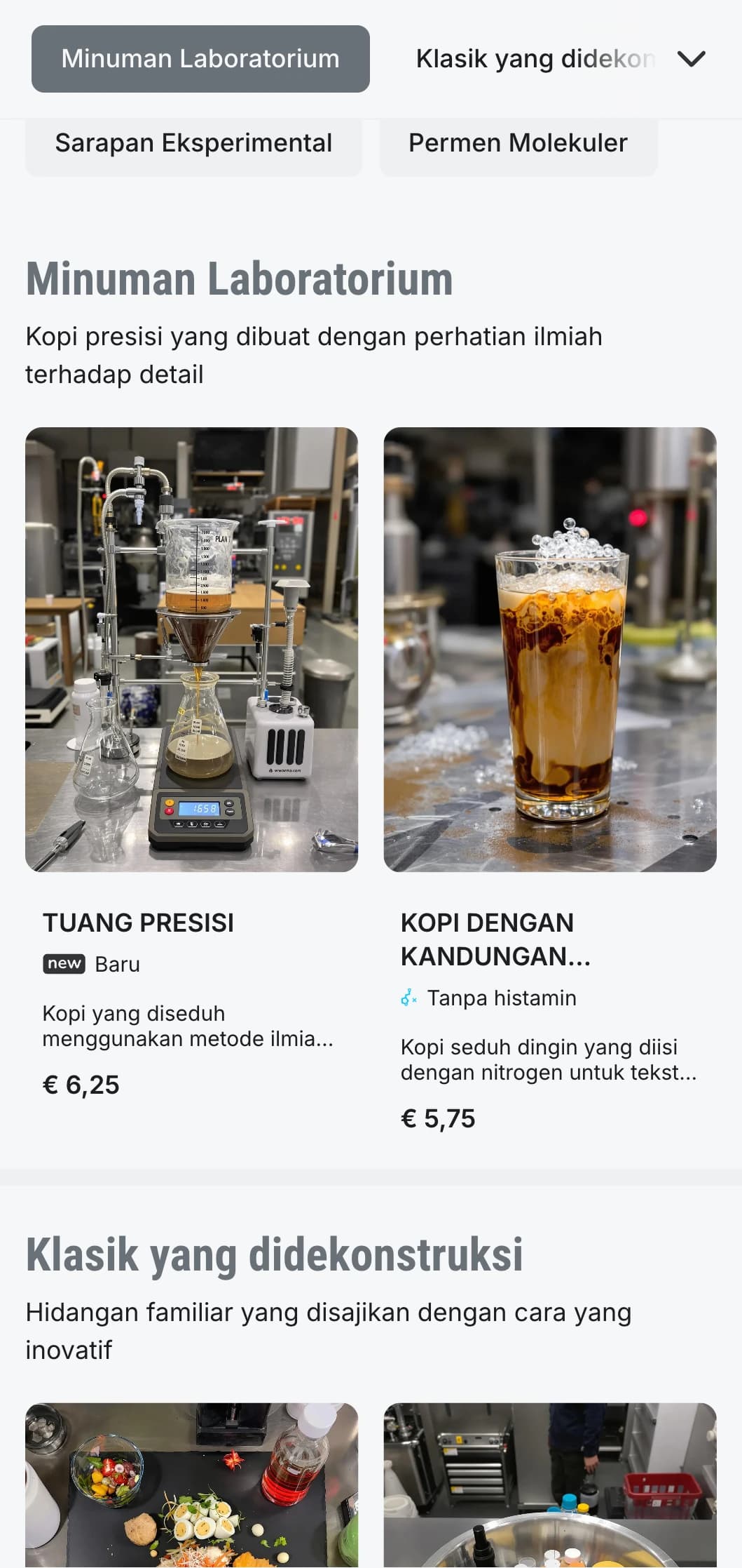 Desain yang terinspirasi dari beton mentah untuk laboratorium dan tempat pemanggangan kopi khusus.