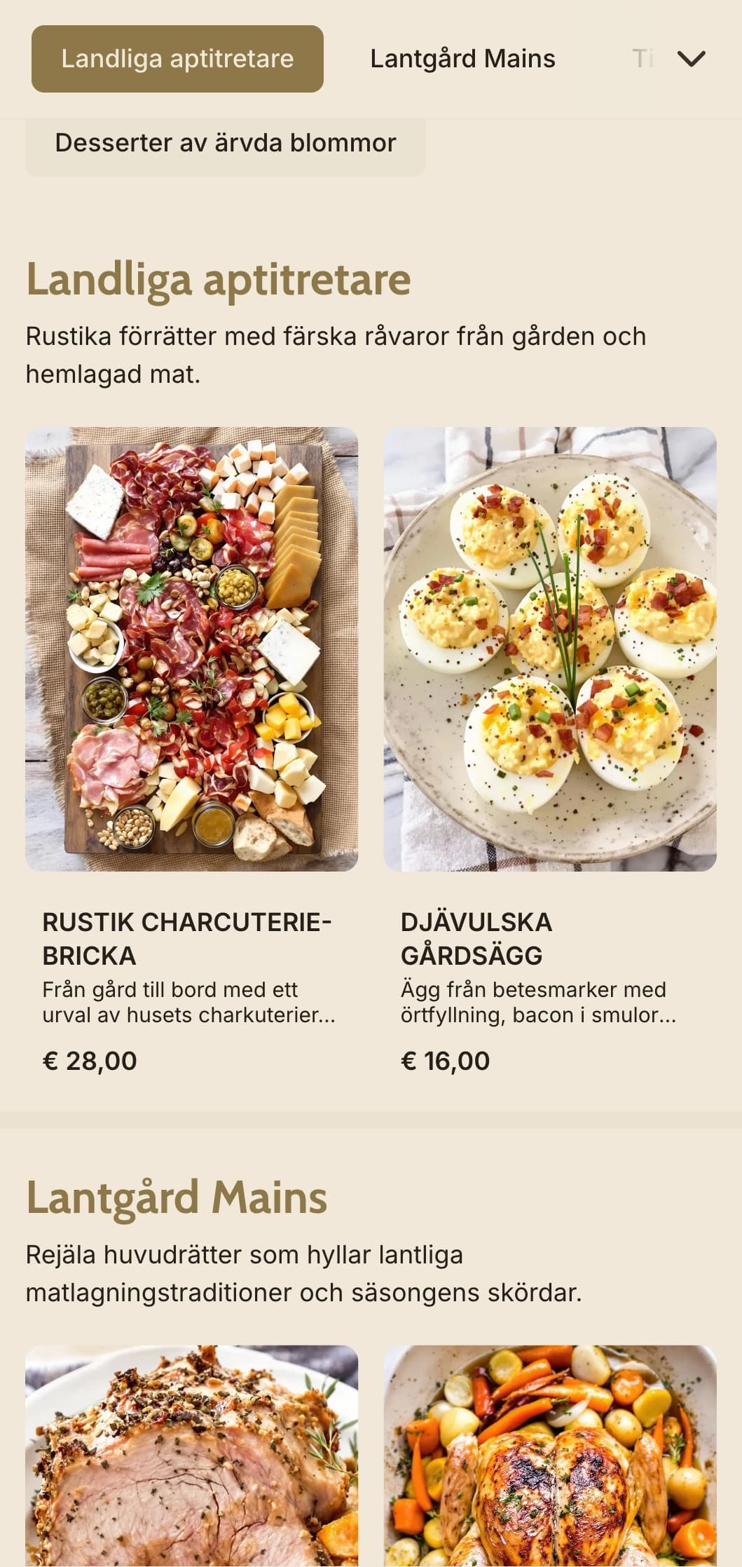 Hälsosam gård-till-bord-catering med lokala säsongsingredienser, familjestil och lantlig charm för festligheter på landsbygden.