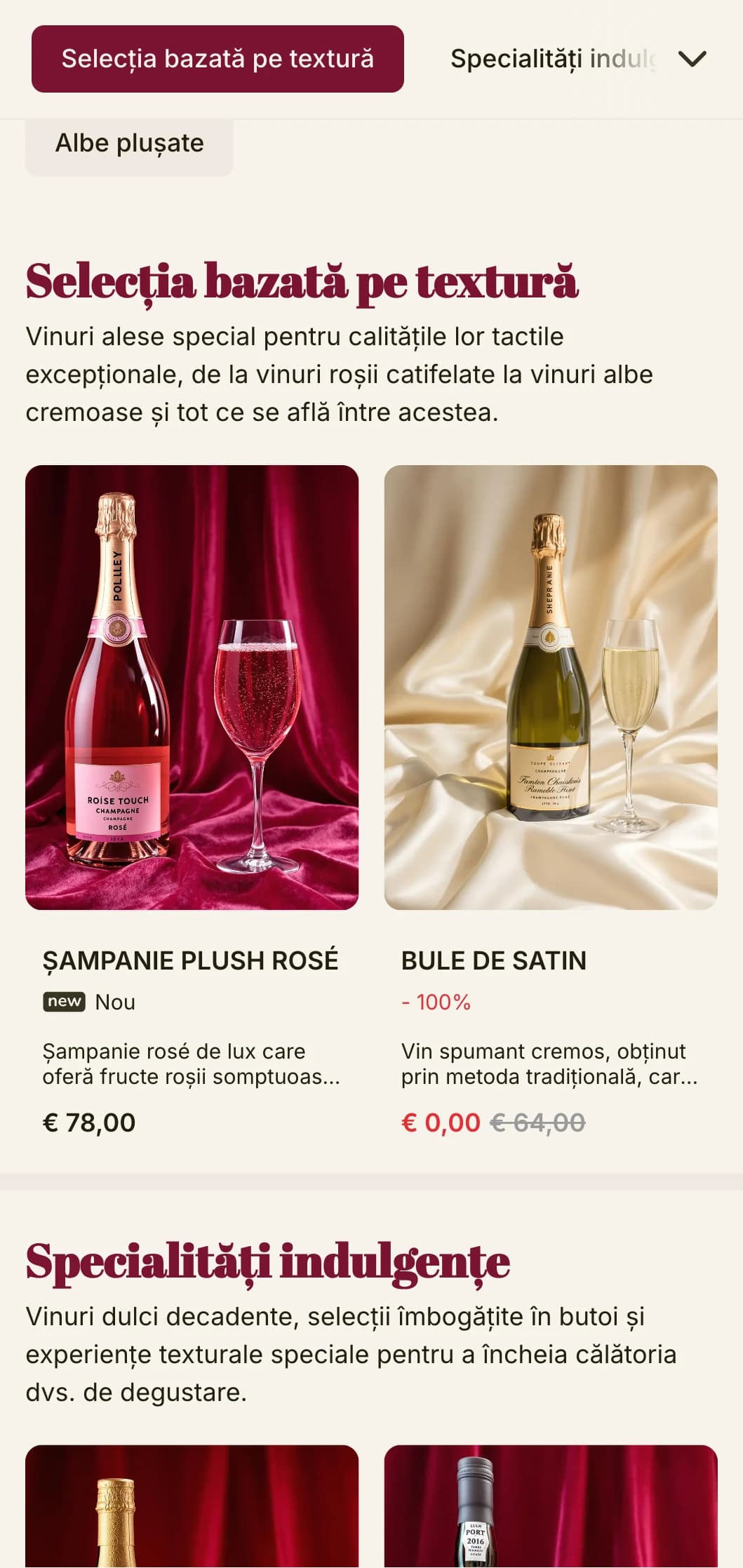 Șablon cu listă de vinuri de un lux spectaculos, cu accente de roșu intens și tipografie sofisticată, ideal pentru saloane de vinuri de lux și localuri de seară.