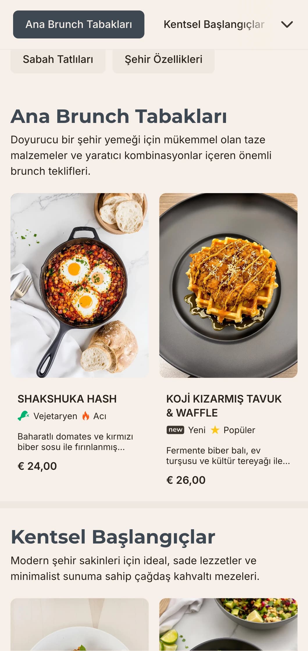 Temiz hatlara ve modern tipografiye sahip minimalist brunch şablonu, endüstriyel bir estetiğe sahip çağdaş şehir kafeleri için ideal.