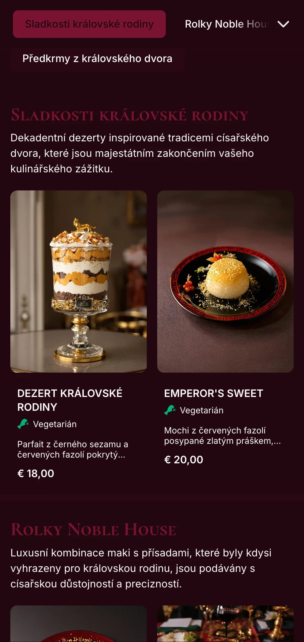 Luxusní tradiční sushi menu s císařskými červenými a zlatými akcenty pro prvotřídní kulinářské zážitky.